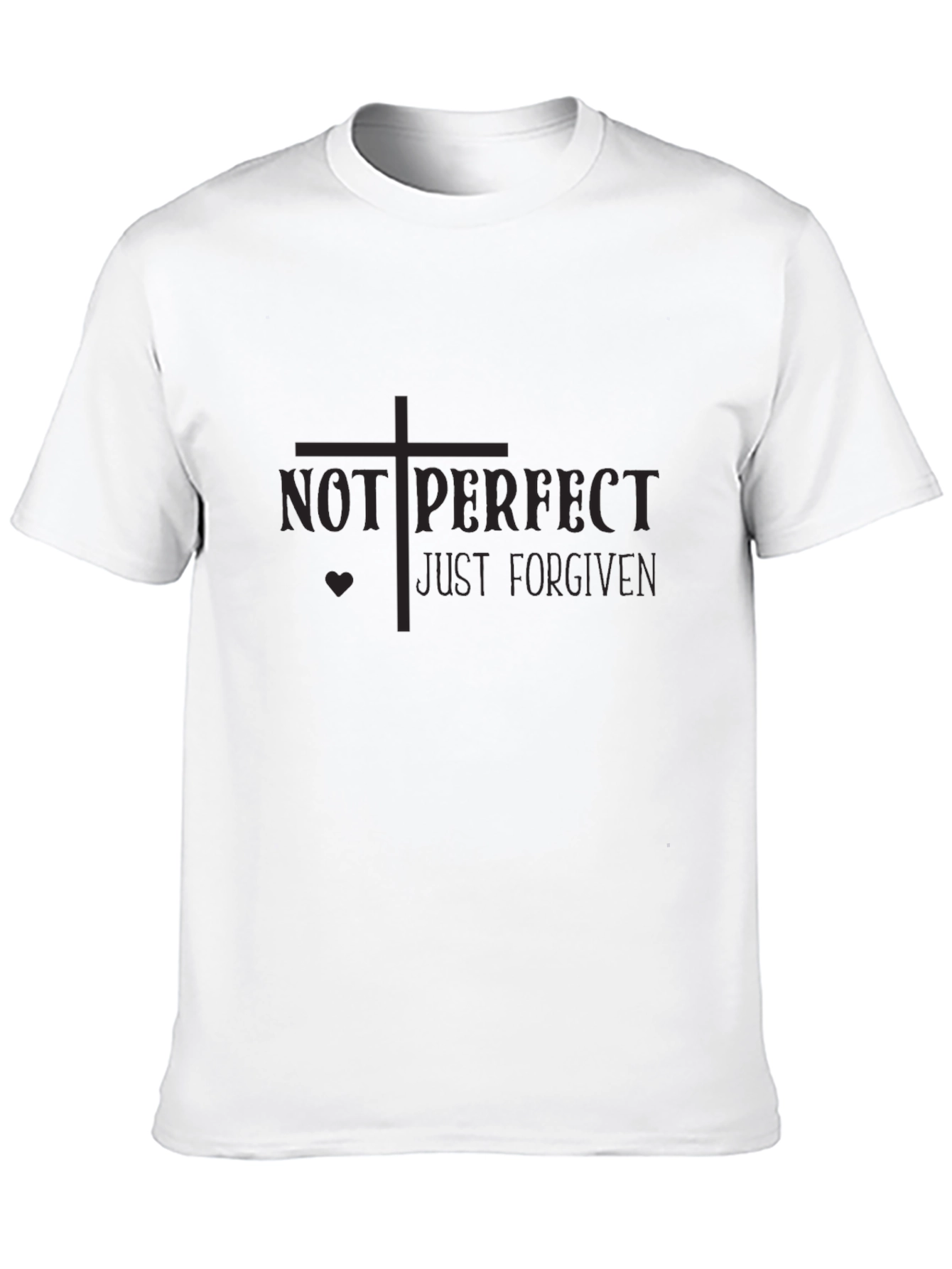 Not Perfect Just Forgiven Black T-Shirt