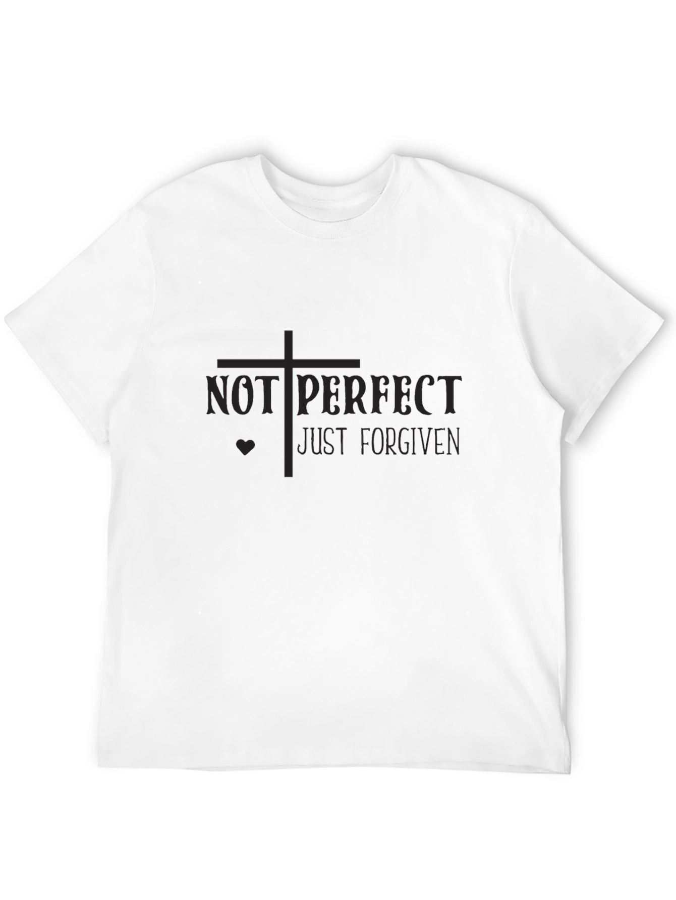 Not Perfect Just Forgiven Black T-Shirt