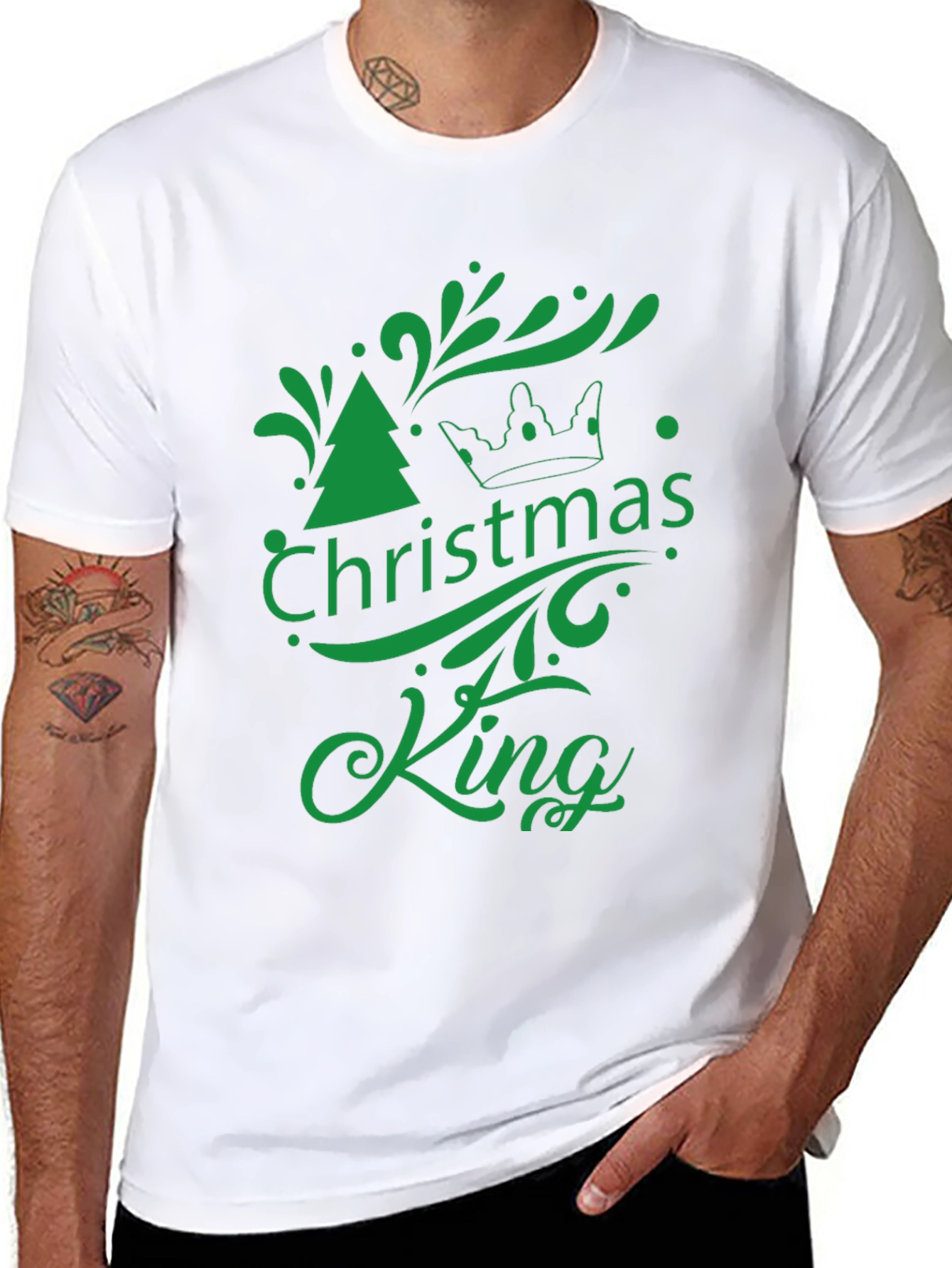Christmas King Graphic Tee - Holiday Season Apparel