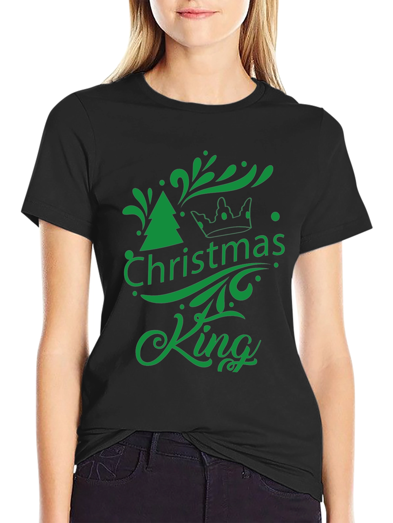 Christmas King Graphic Tee - Holiday Season Apparel