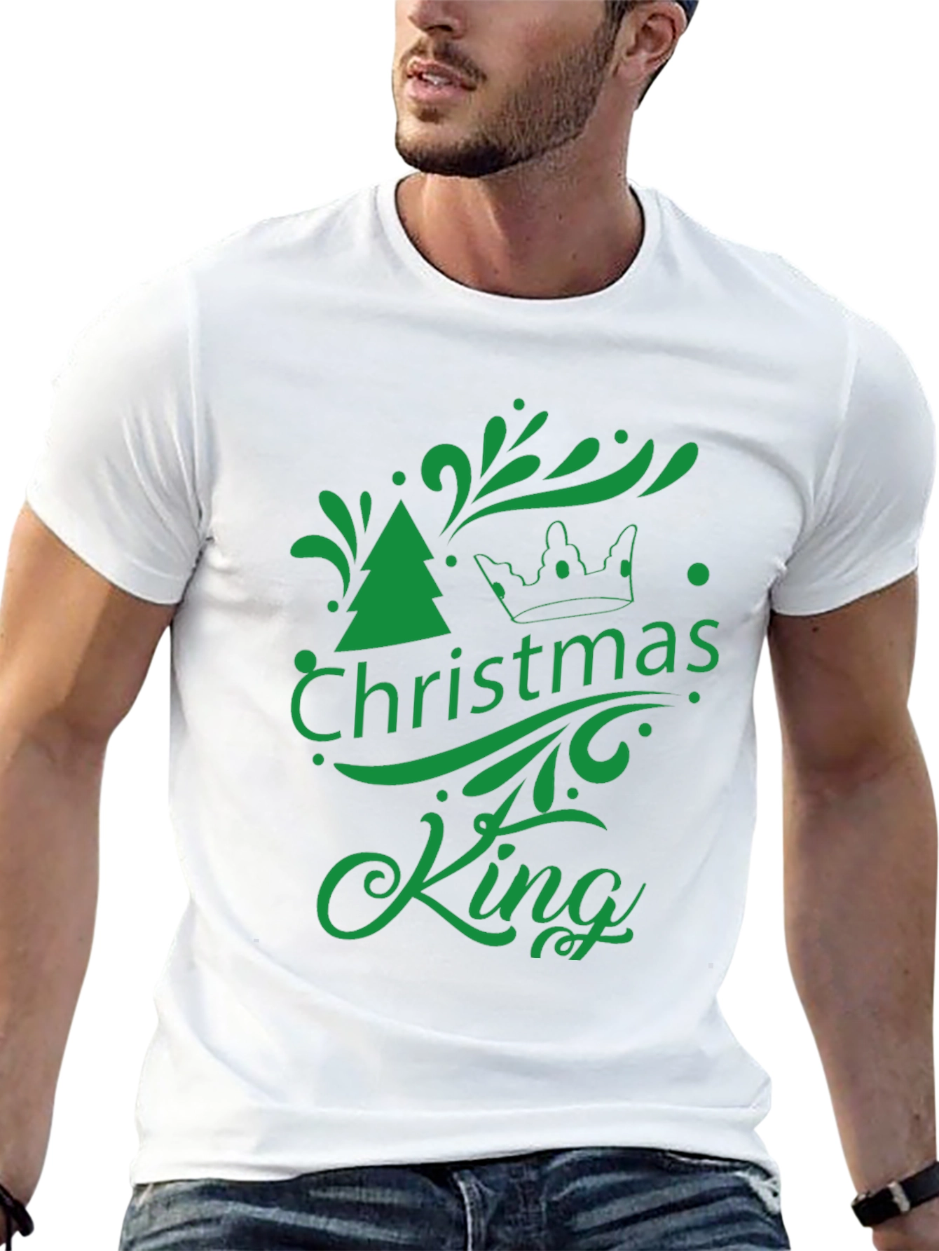 Christmas King Graphic Tee - Holiday Season Apparel