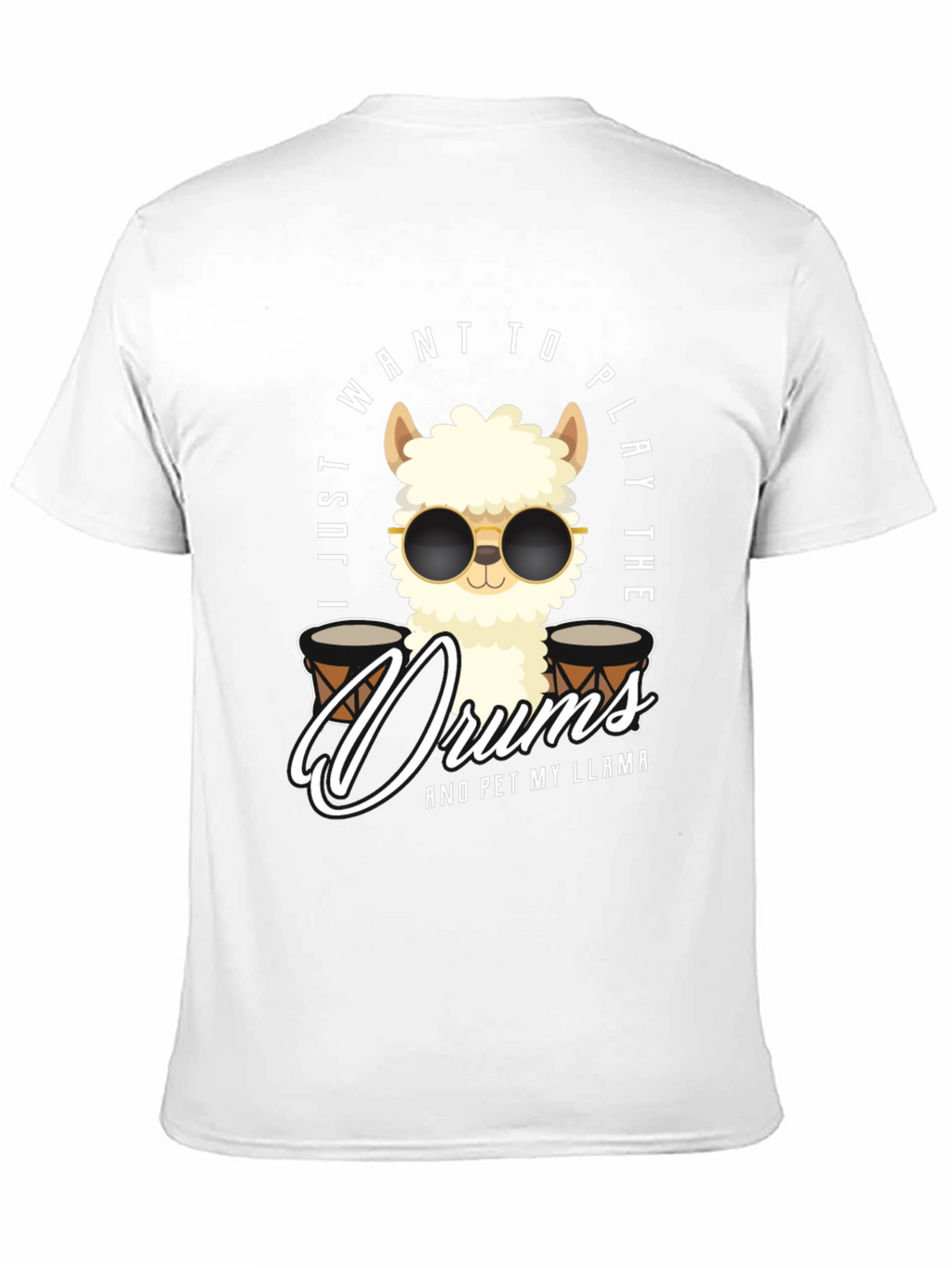 Play Drums Llama T-Shirt Funny Pet My Llama Tee