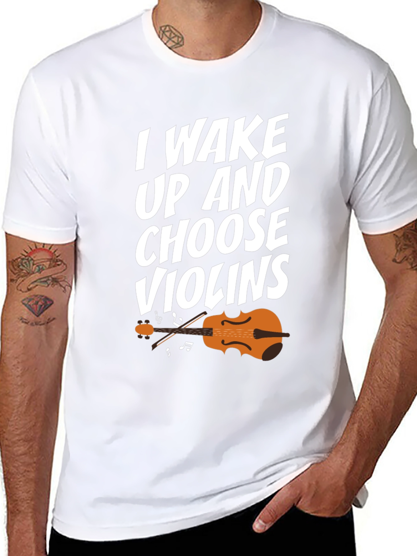 I Wake Up And Choose Violins T-Shirt