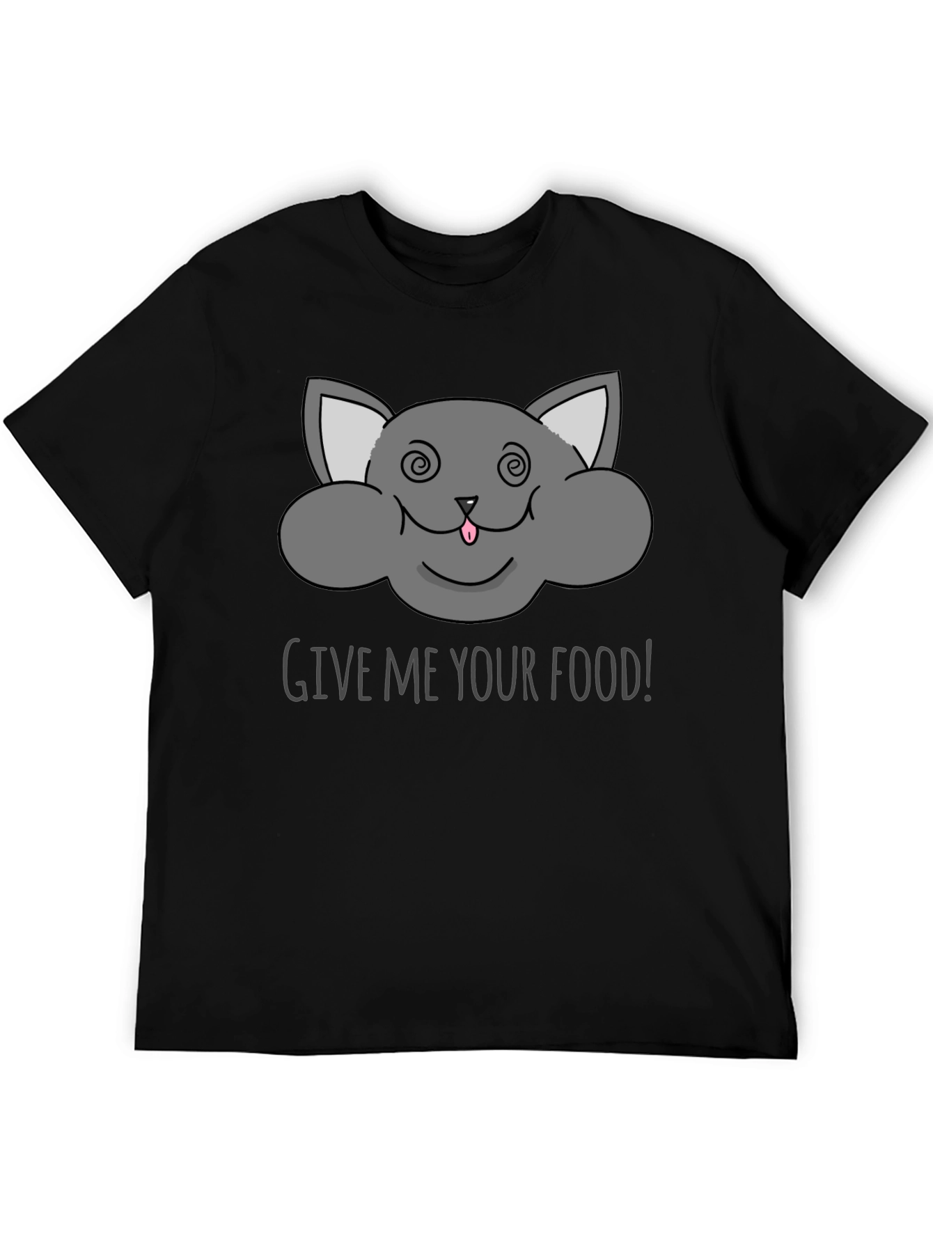 Funny Cat Give Me Your Food Graphic Tee