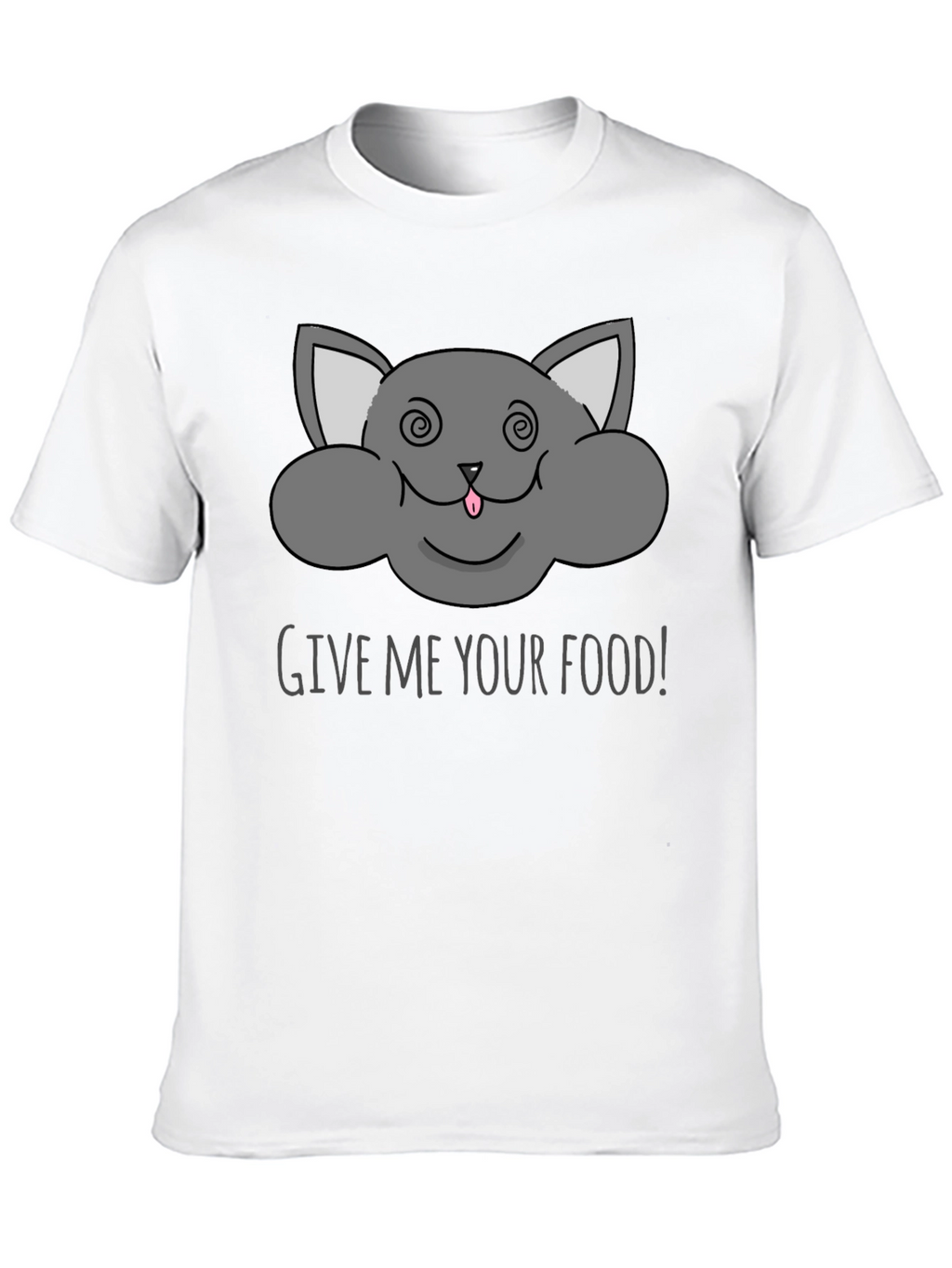 Funny Cat Give Me Your Food Graphic Tee