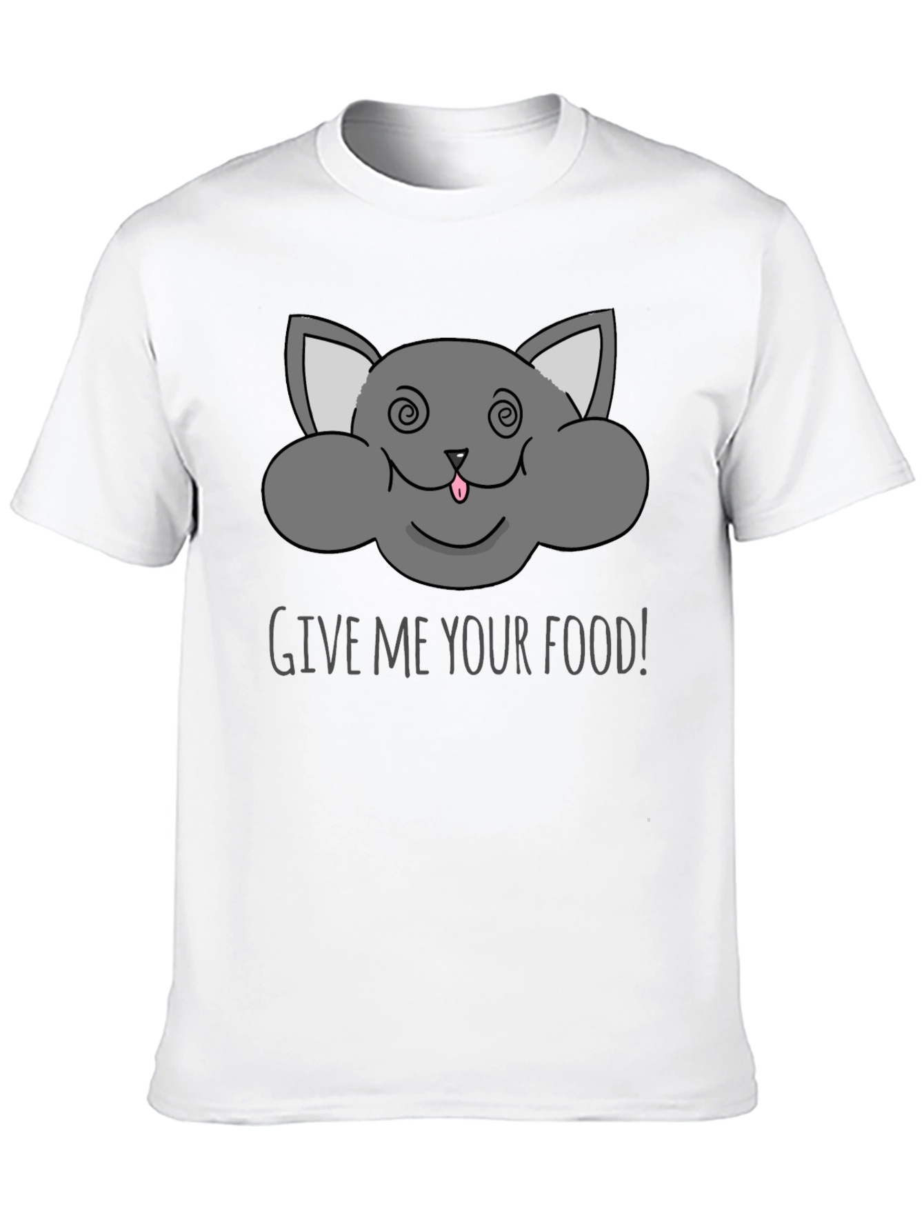Funny Cat Give Me Your Food Graphic Tee