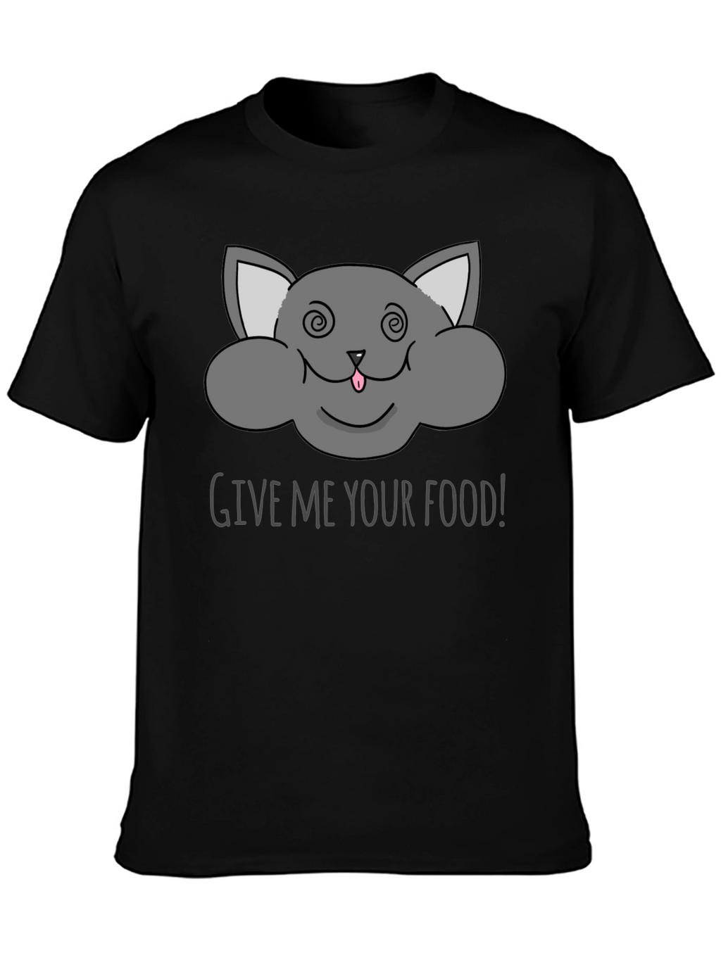 Funny Cat Give Me Your Food Graphic Tee