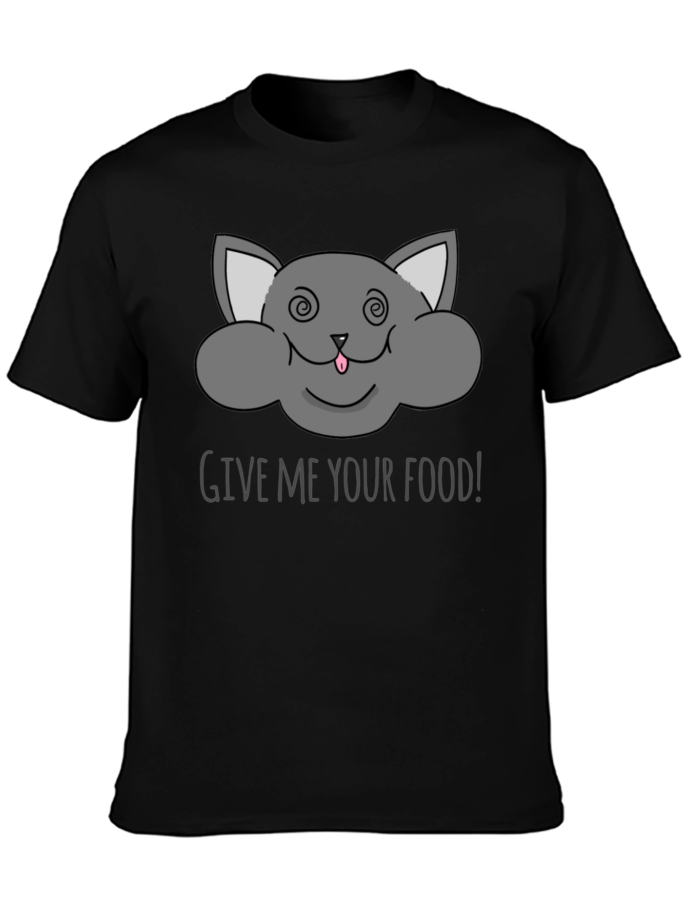 Funny Cat Give Me Your Food Graphic Tee