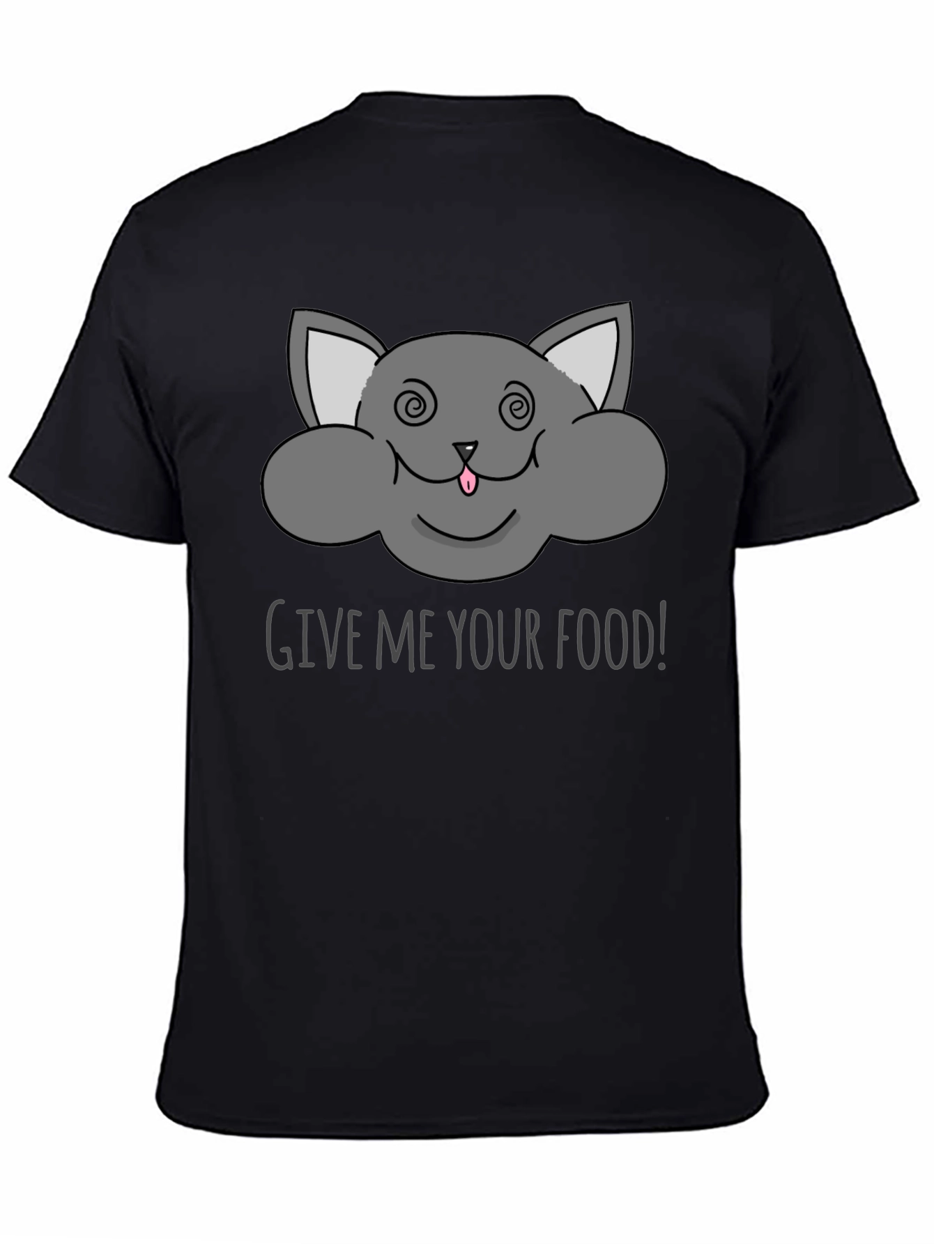 Funny Cat Give Me Your Food Graphic Tee