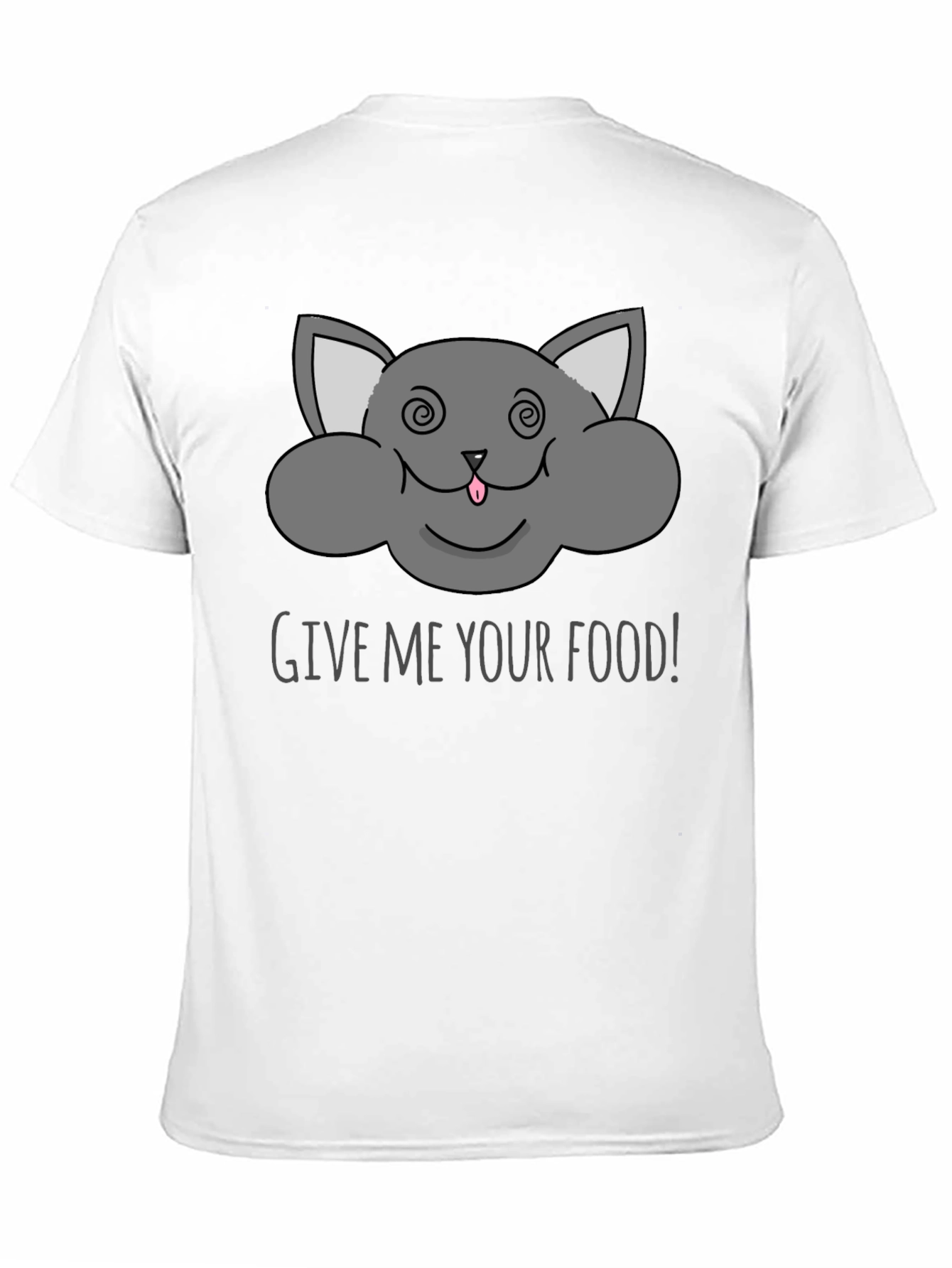 Funny Cat Give Me Your Food Graphic Tee