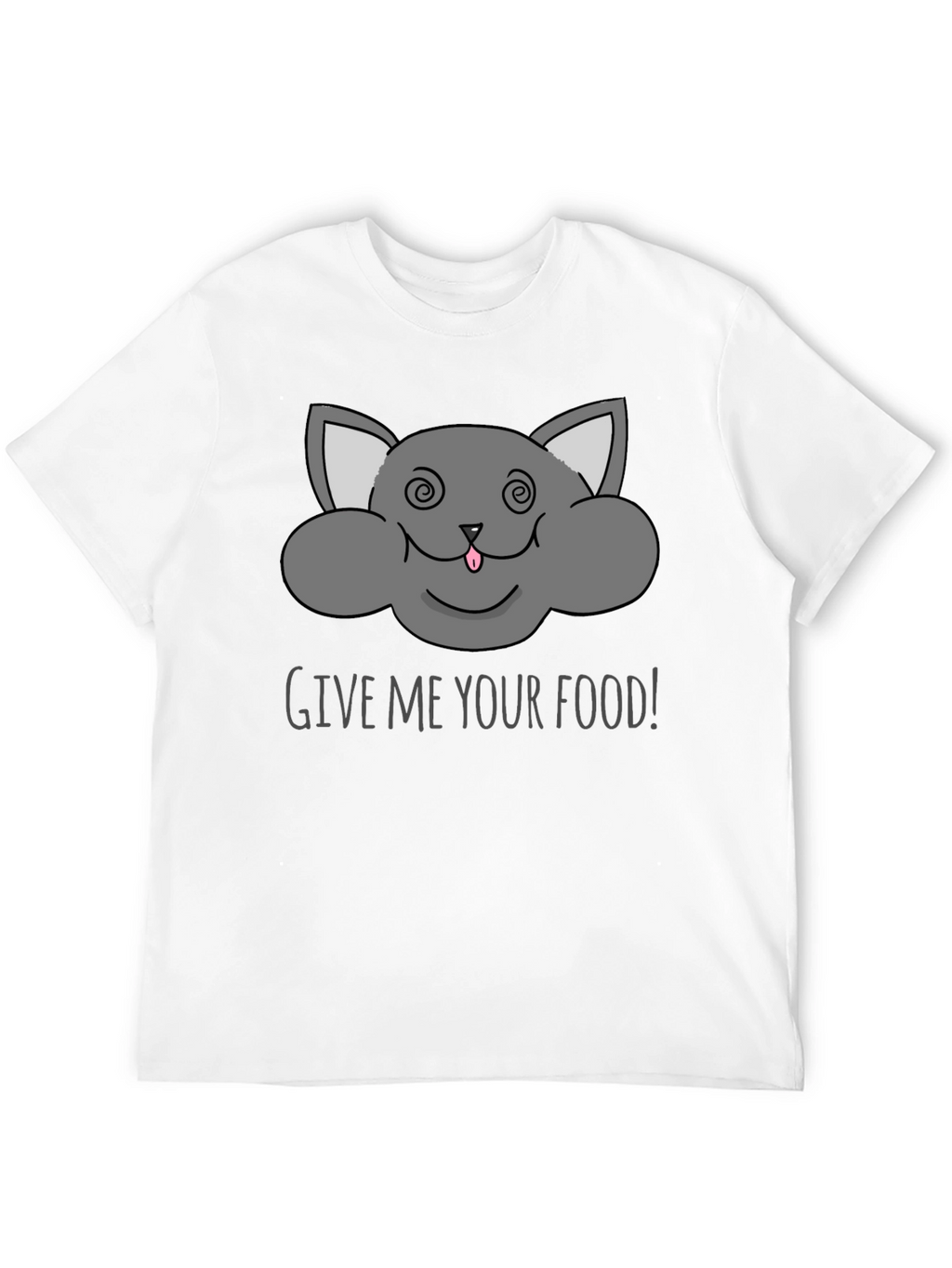 Funny Cat Give Me Your Food Graphic Tee
