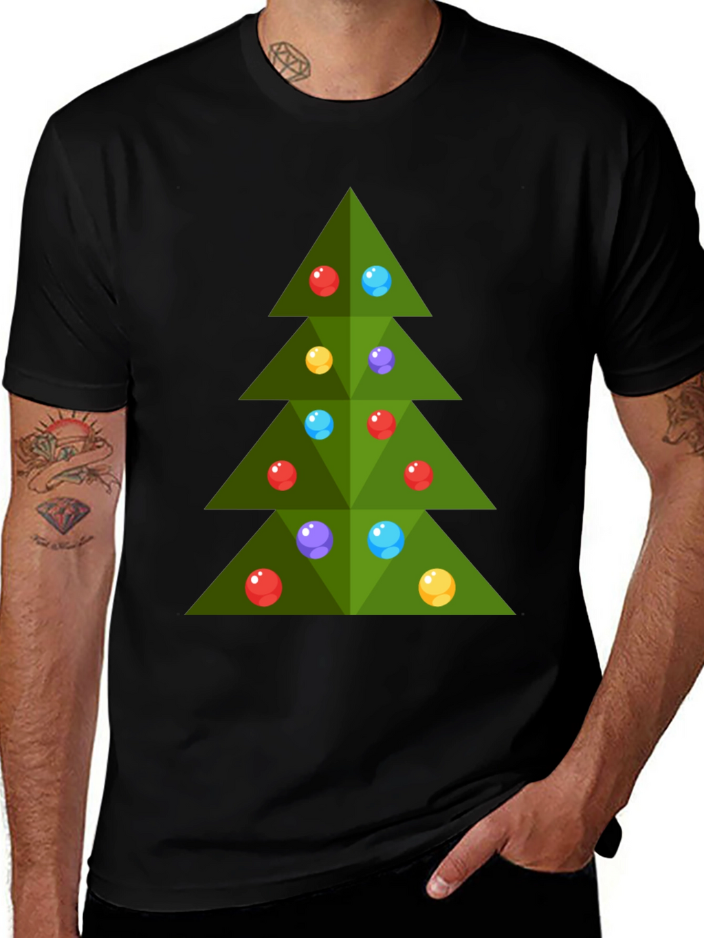 Festive Christmas Tree Graphic Tee - Holiday Style