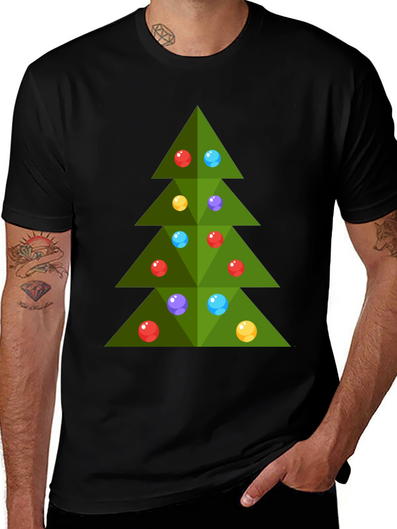 Festive Christmas Tree Graphic Tee - Holiday Style