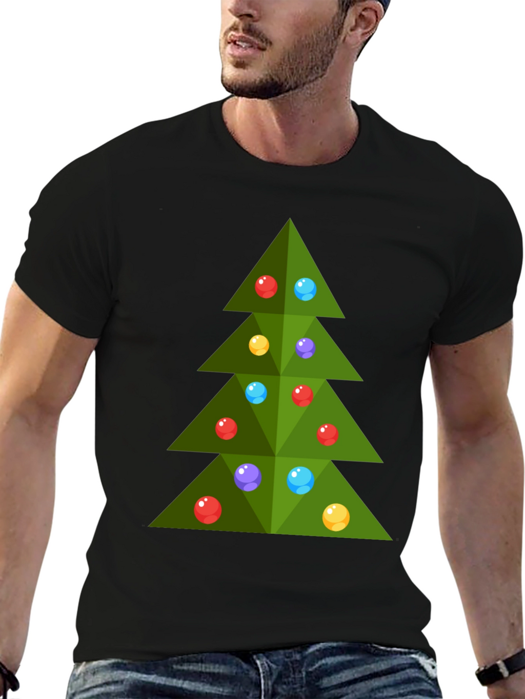 Festive Christmas Tree Graphic Tee - Holiday Style