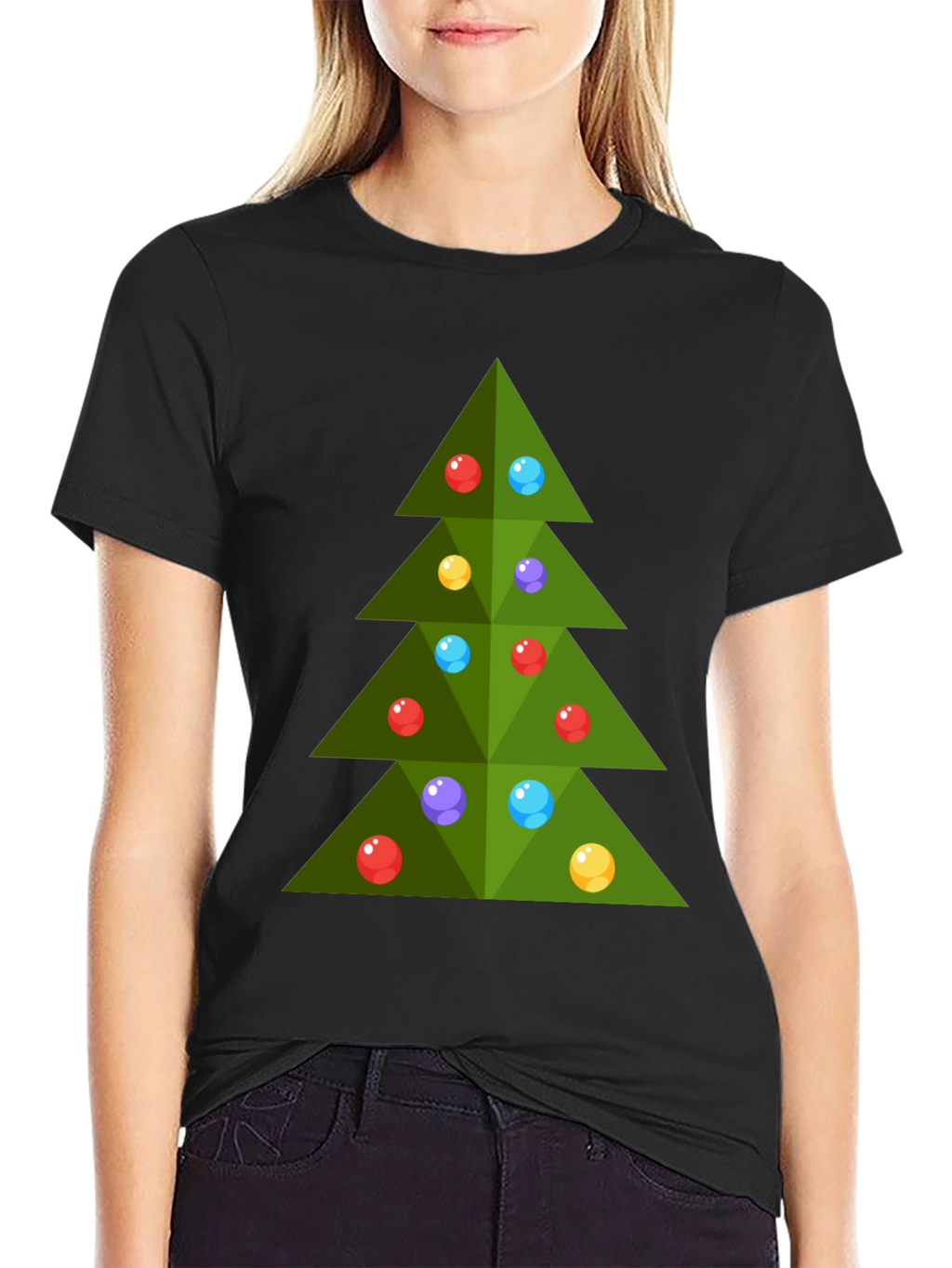 Festive Christmas Tree Graphic Tee - Holiday Style