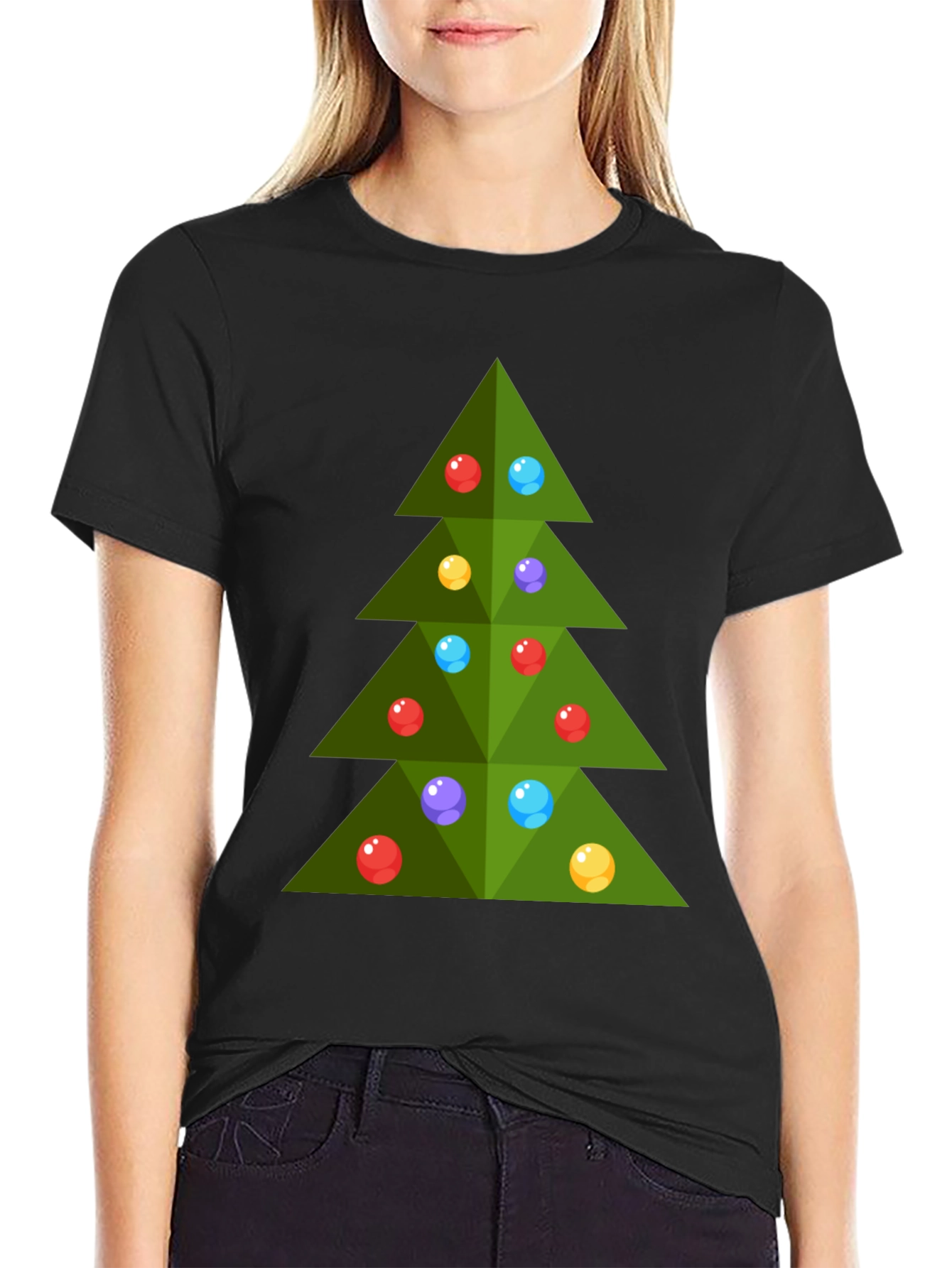 Festive Christmas Tree Graphic Tee - Holiday Style