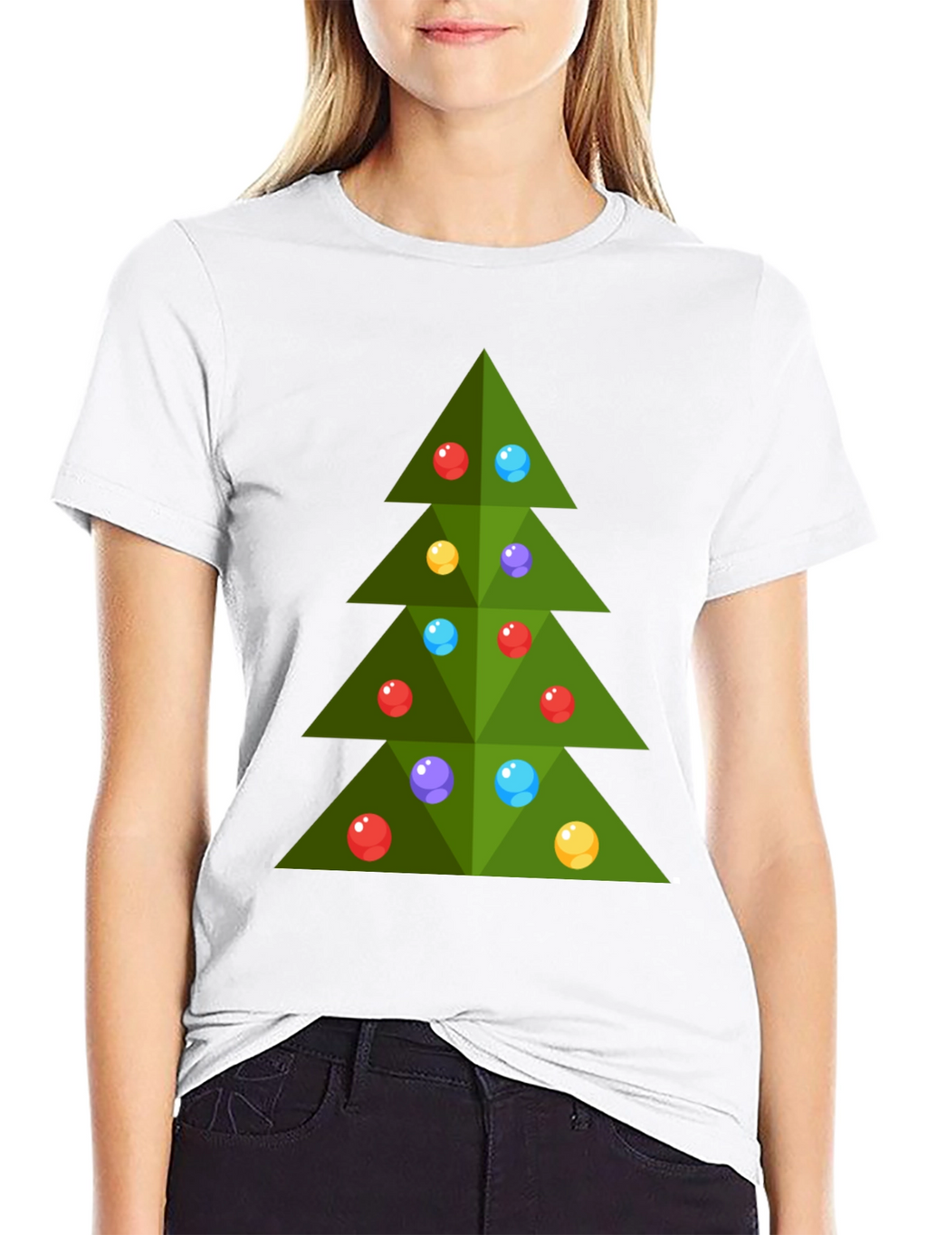 Festive Christmas Tree Graphic Tee - Holiday Style