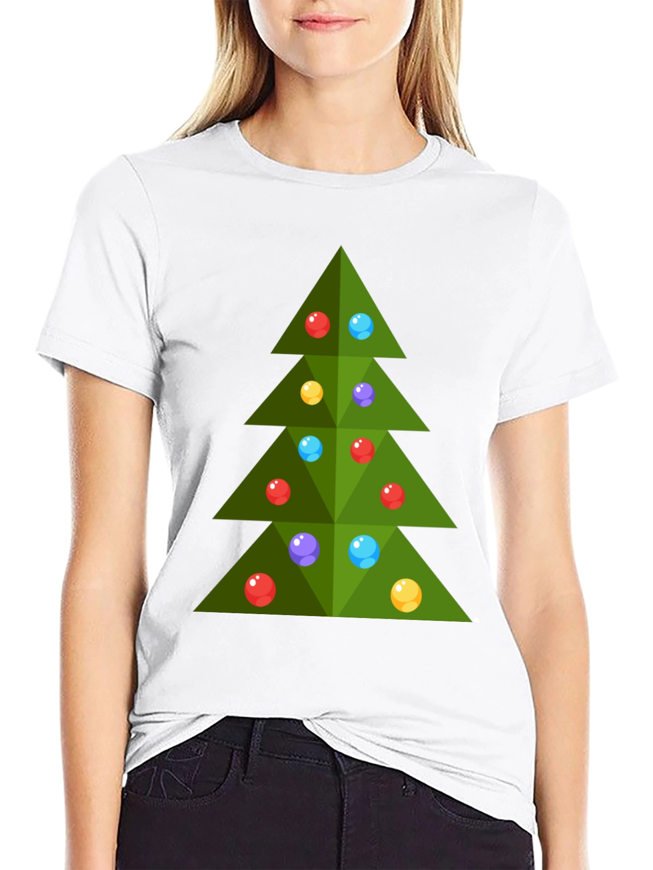 Festive Christmas Tree Graphic Tee - Holiday Style