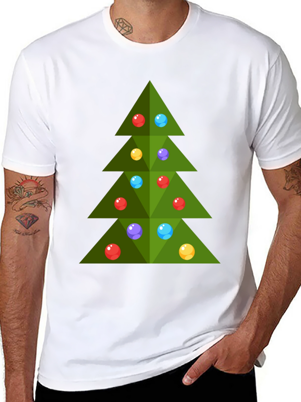 Festive Christmas Tree Graphic Tee - Holiday Style