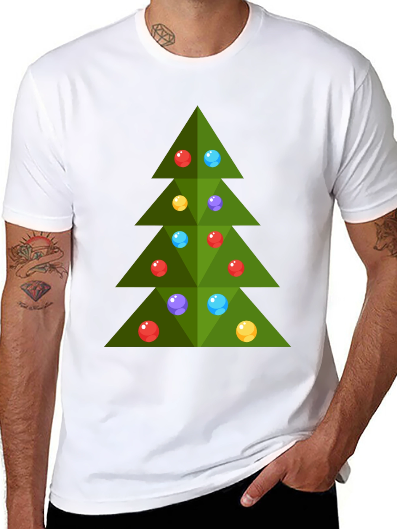 Festive Christmas Tree Graphic Tee - Holiday Style