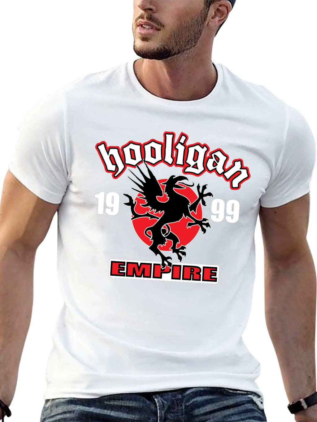 Hooligan Empire T-Shirt - Black Graphic Tee