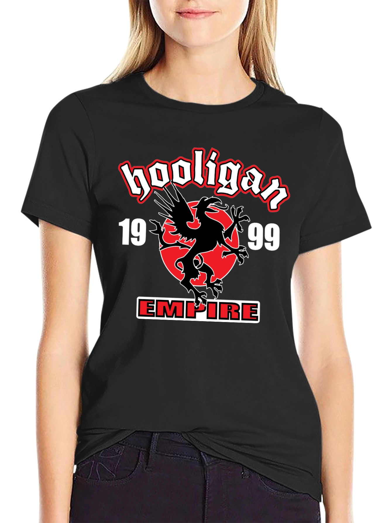 Hooligan Empire T-Shirt - Black Graphic Tee