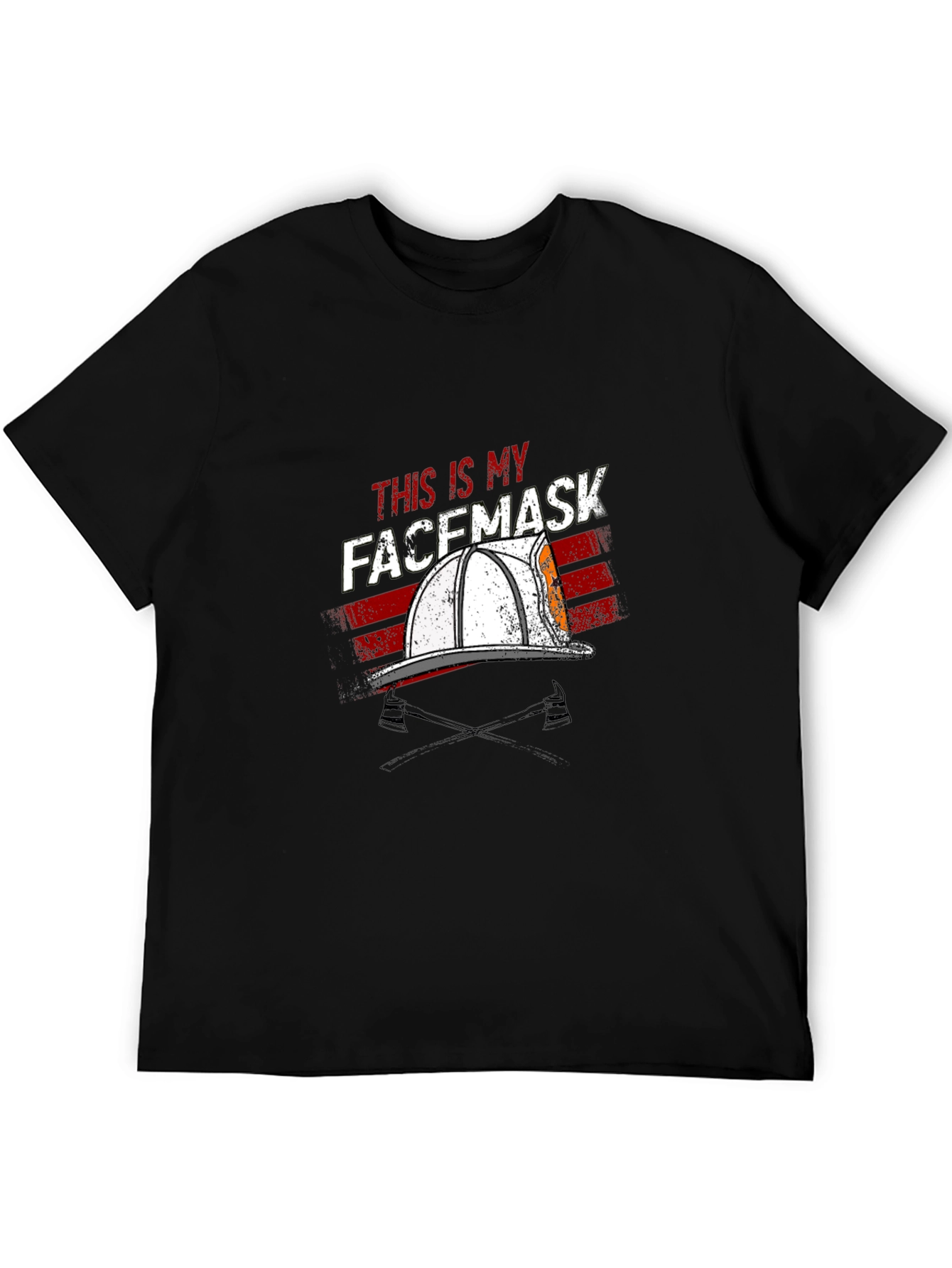 Firefighter Facemask T-Shirt - Black