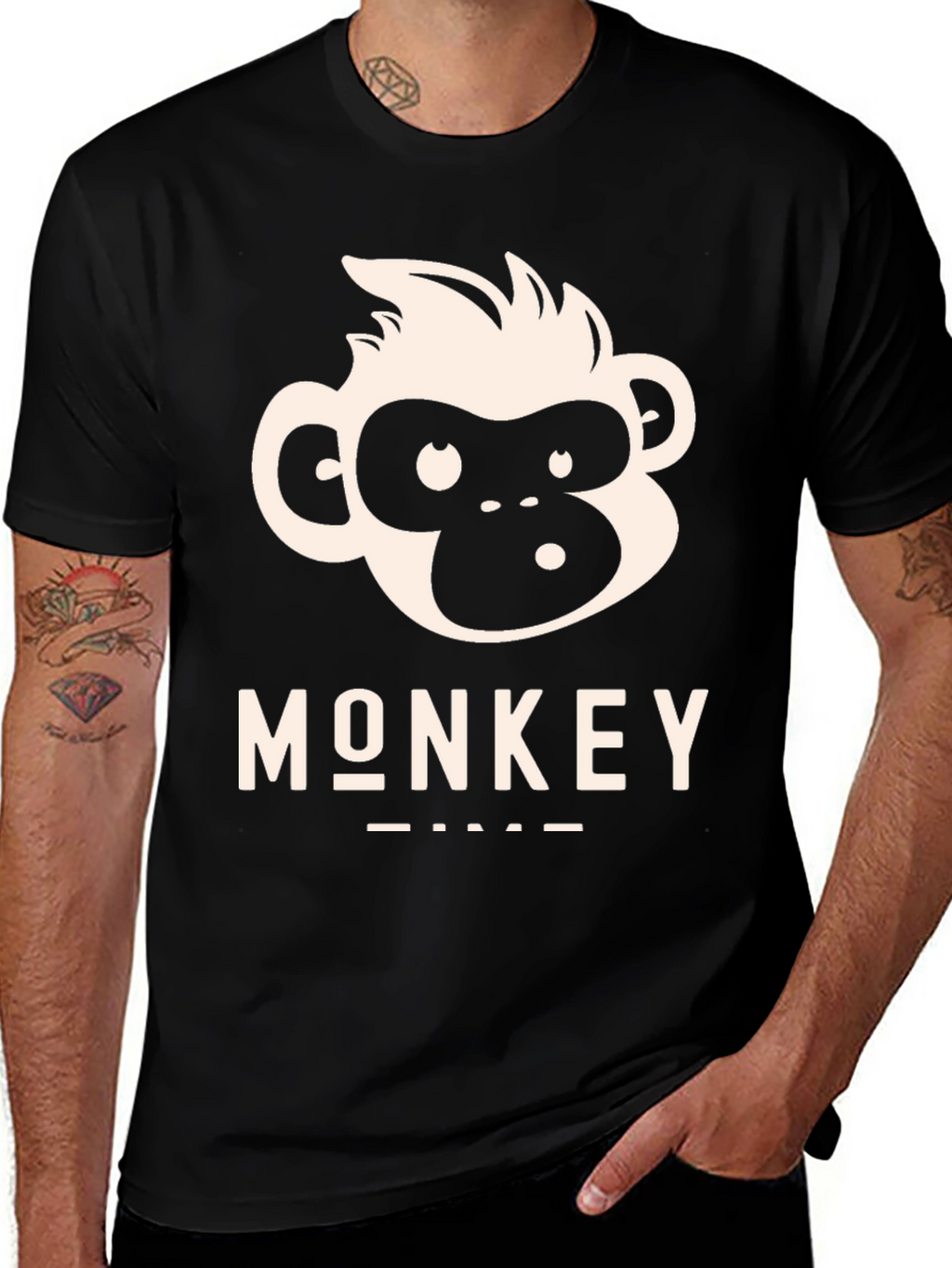 Monkey Graphic Tee - Cool Animal Design T-Shirt