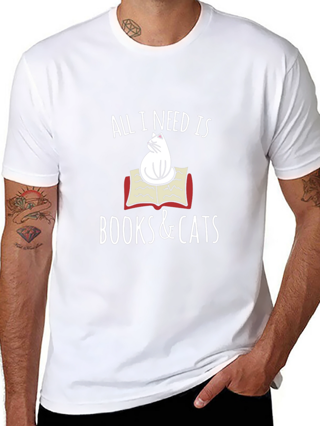 All I Need Is Books & Cats T-Shirt
