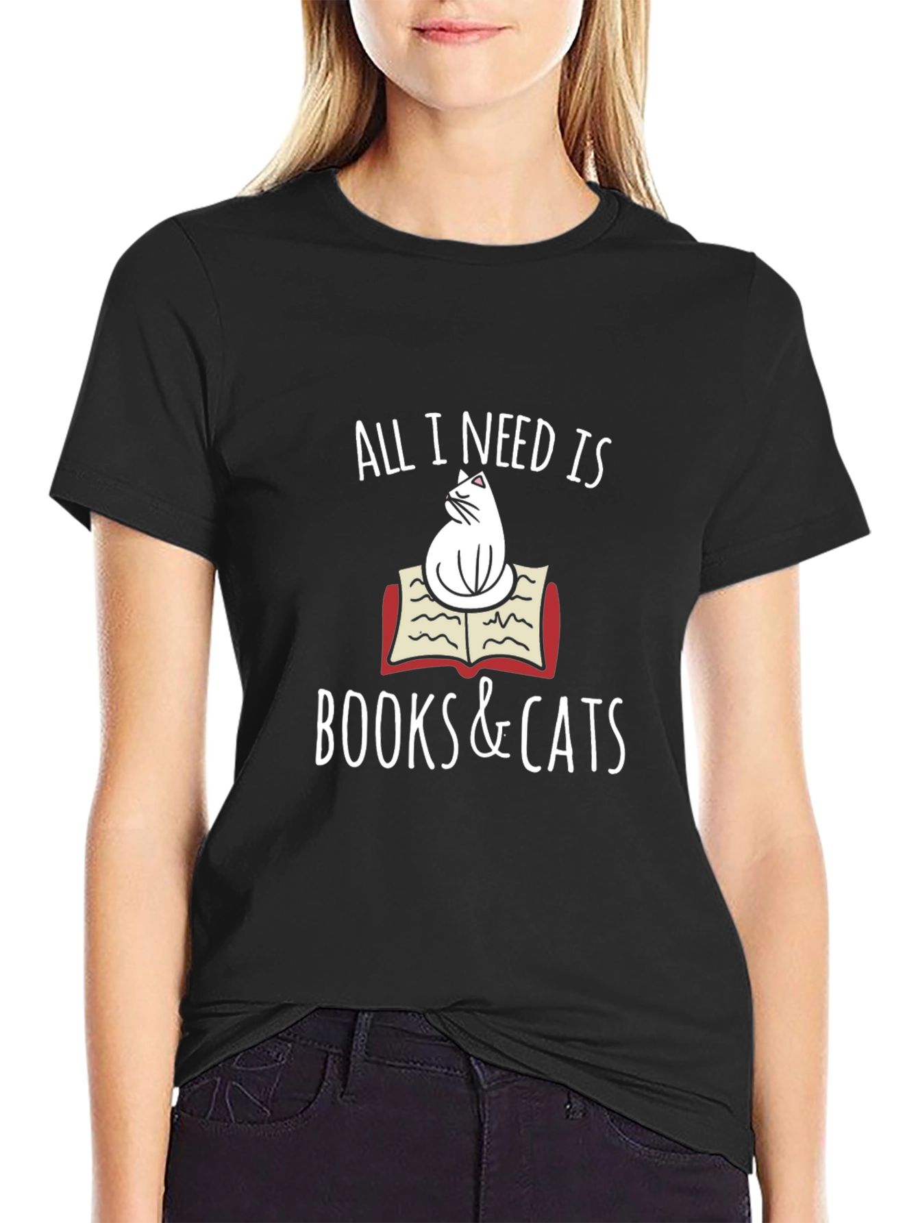 All I Need Is Books & Cats T-Shirt