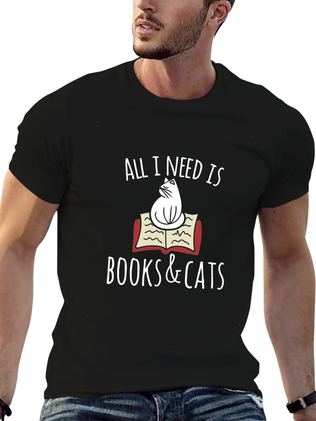 All I Need Is Books & Cats T-Shirt