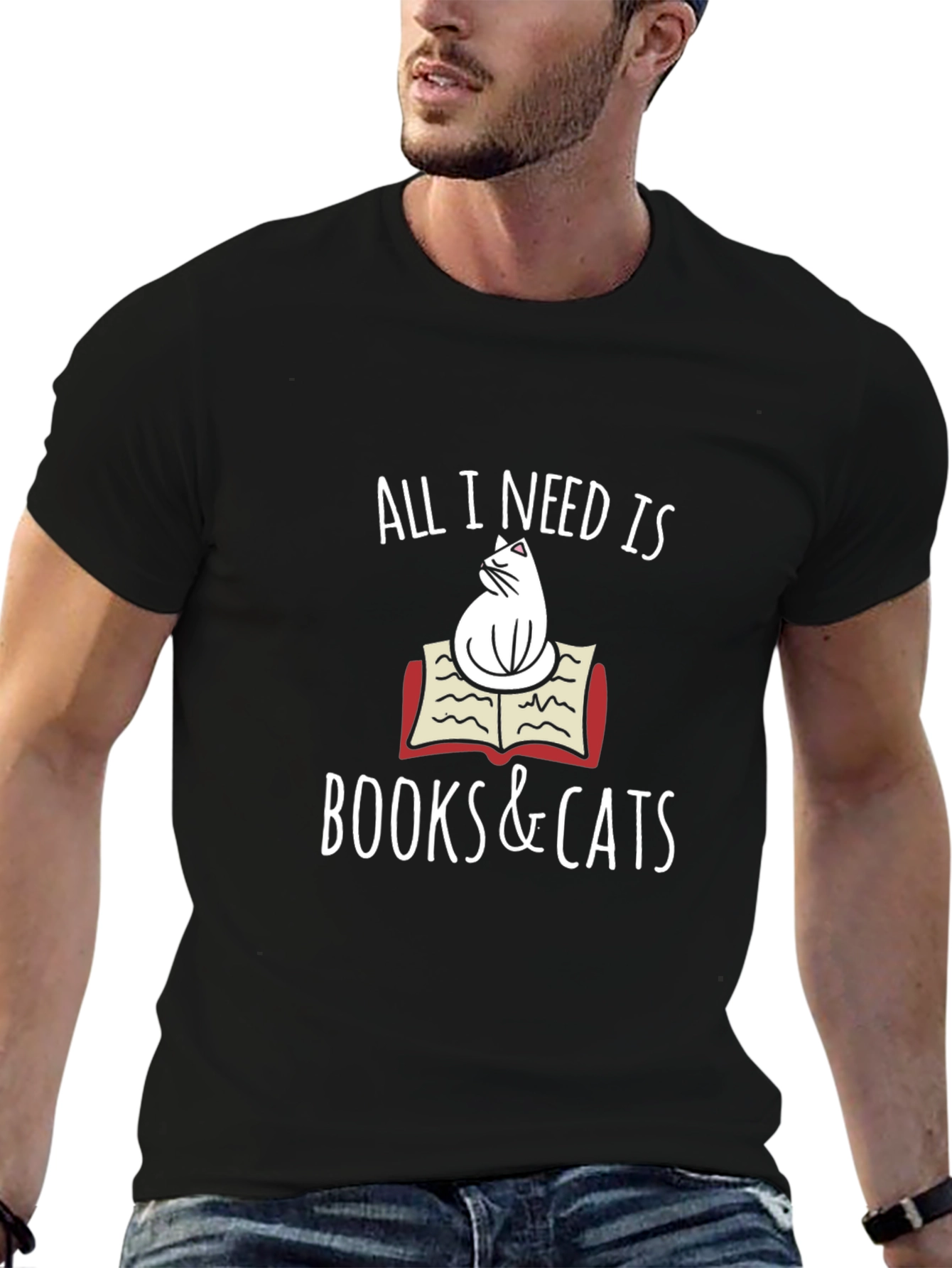 All I Need Is Books & Cats T-Shirt