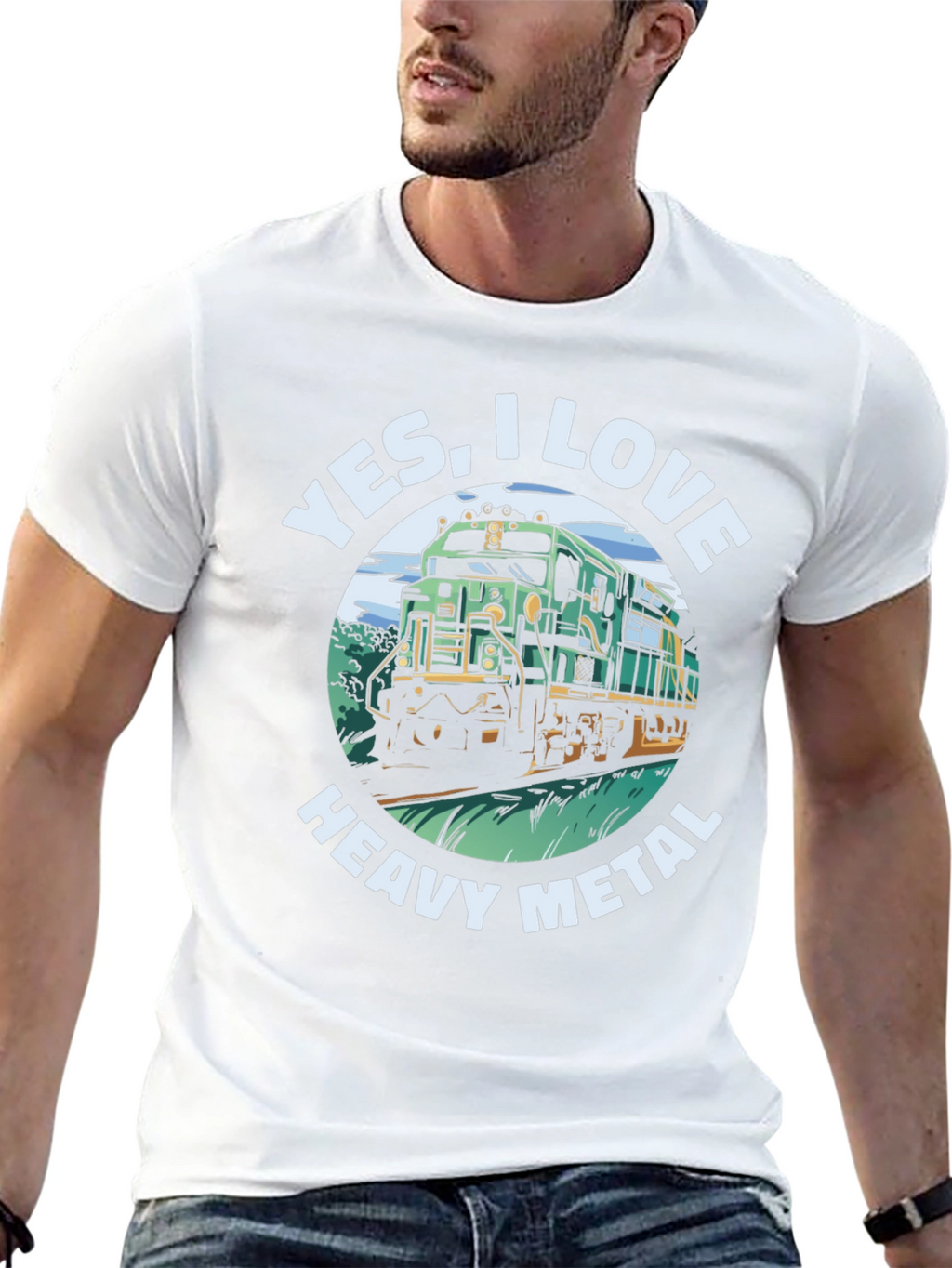 Yes I Love Heavy Metal Train T-Shirt