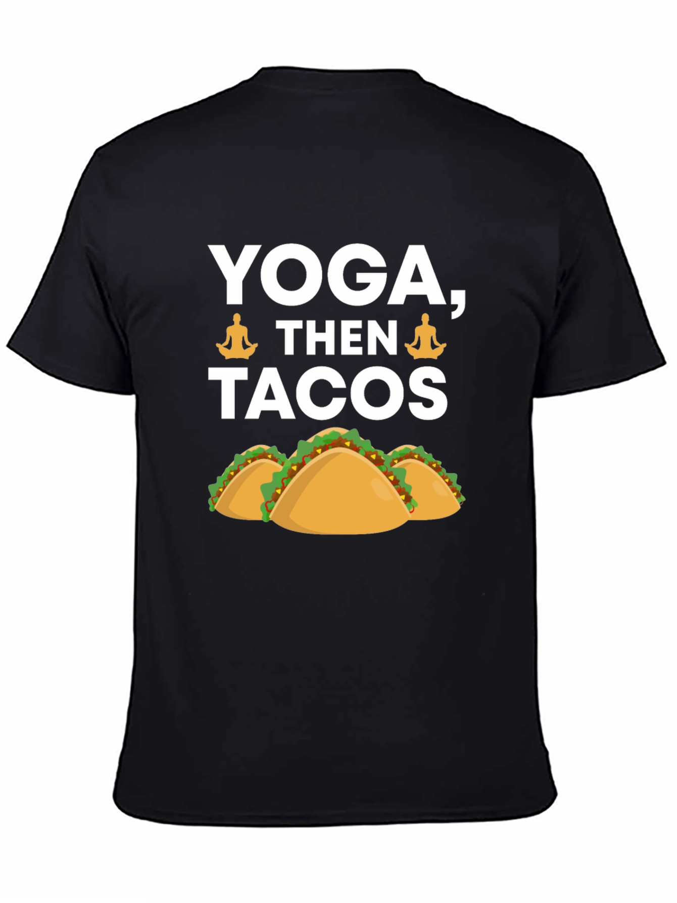 Yoga Then Tacos Graphic Tee - Black