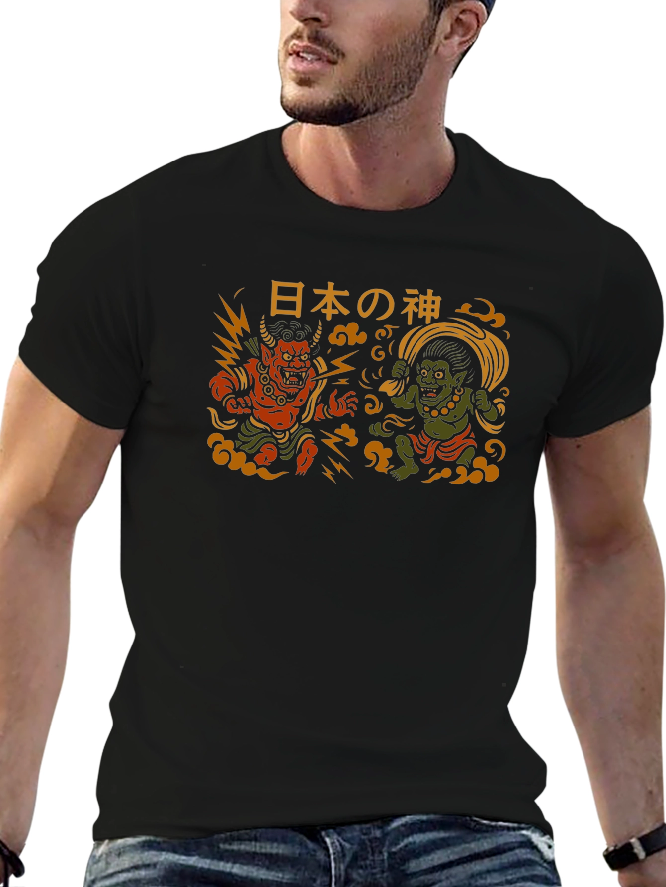 Japanese Gods Raijin and Fujin T-Shirt