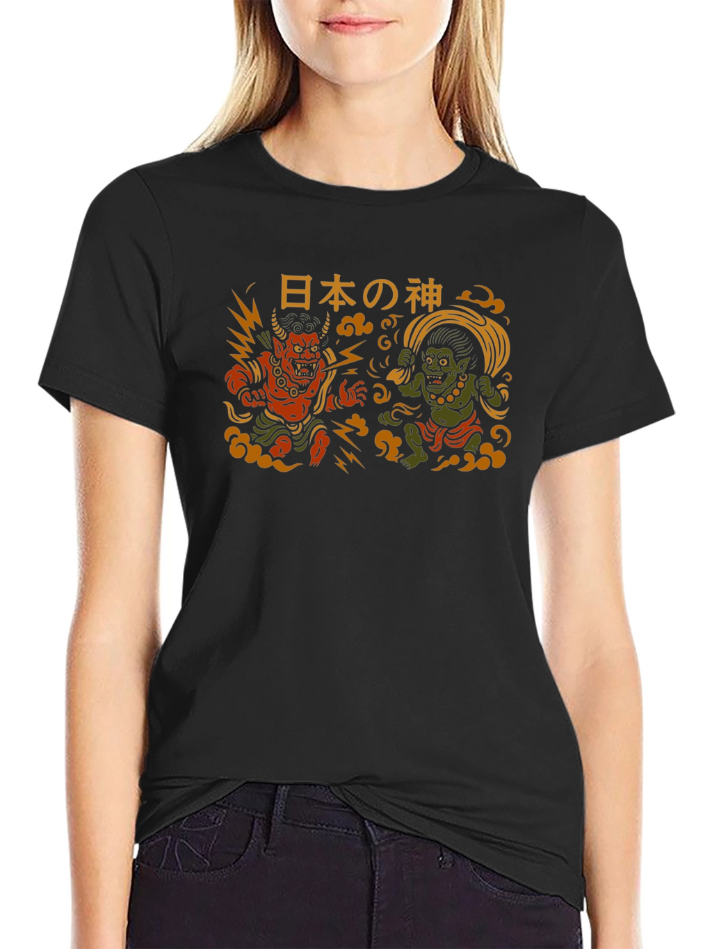 Japanese Gods Raijin and Fujin T-Shirt