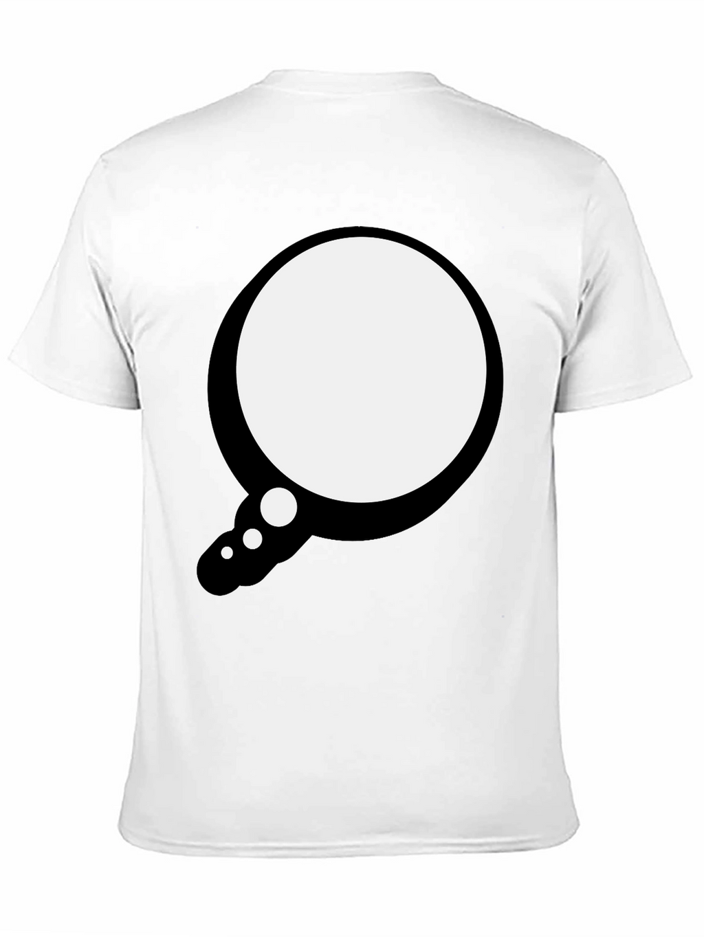 Mens Black T-Shirt with Speech Bubble Design