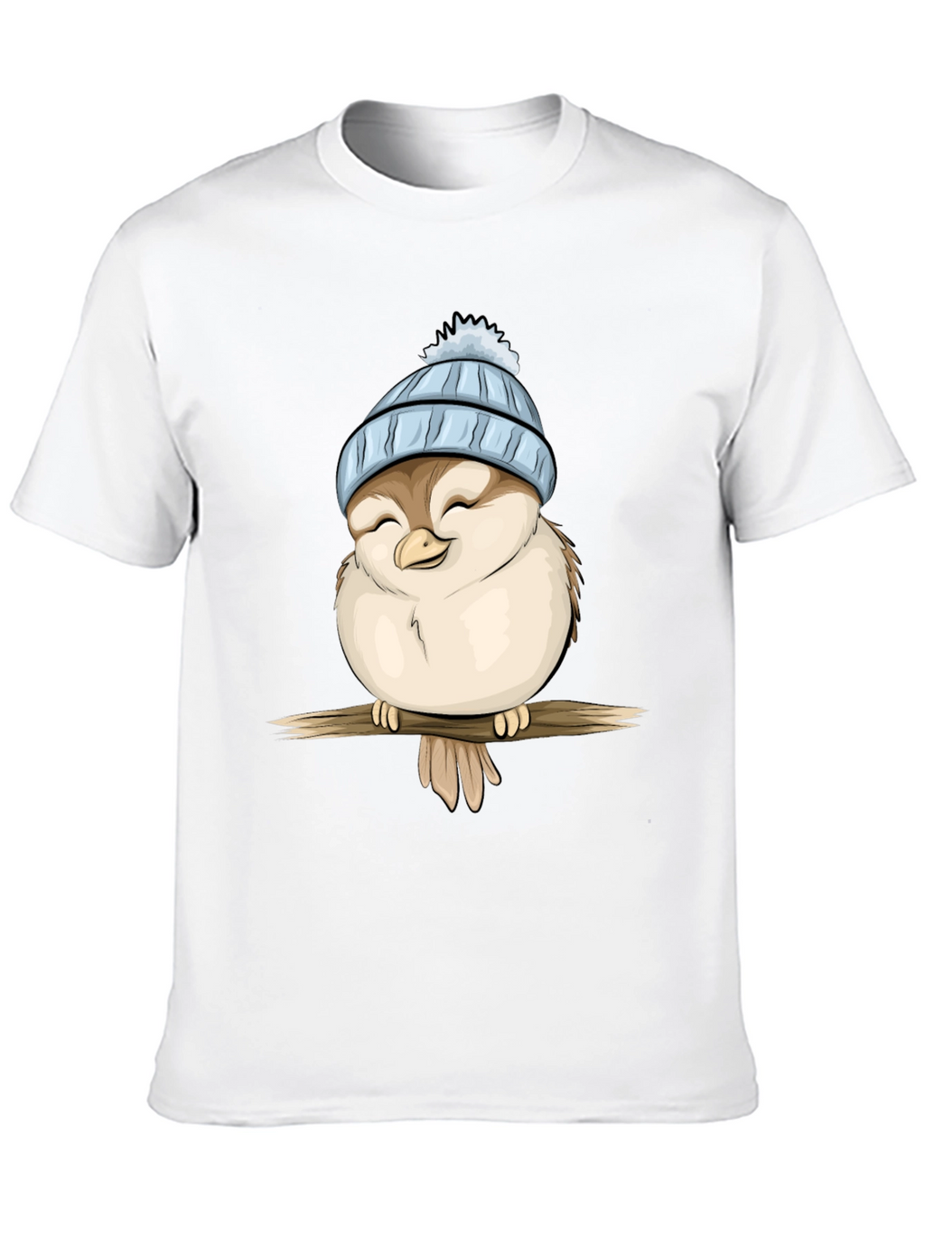 Cute Cartoon Bird with Hat T-Shirt