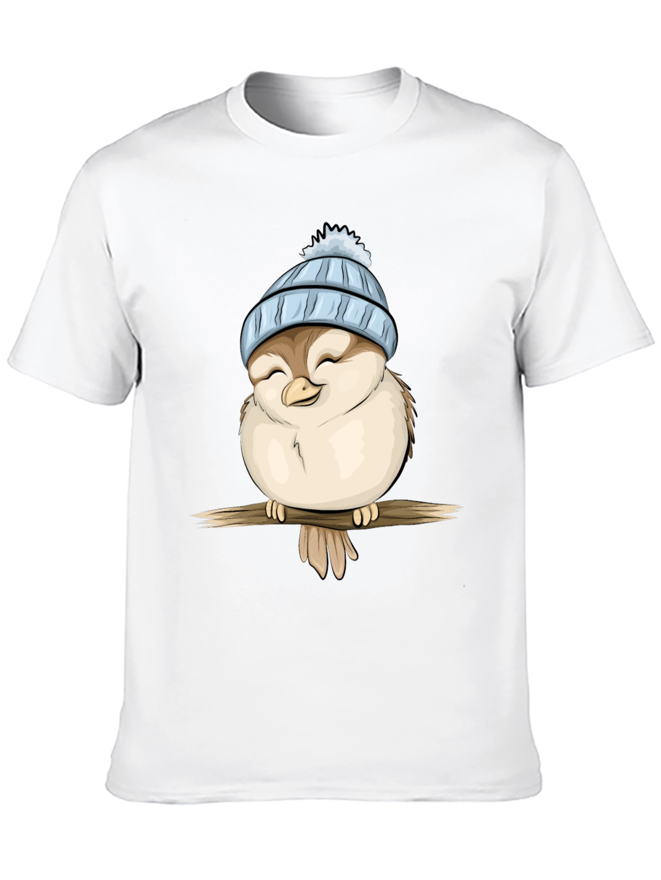 Cute Cartoon Bird with Hat T-Shirt