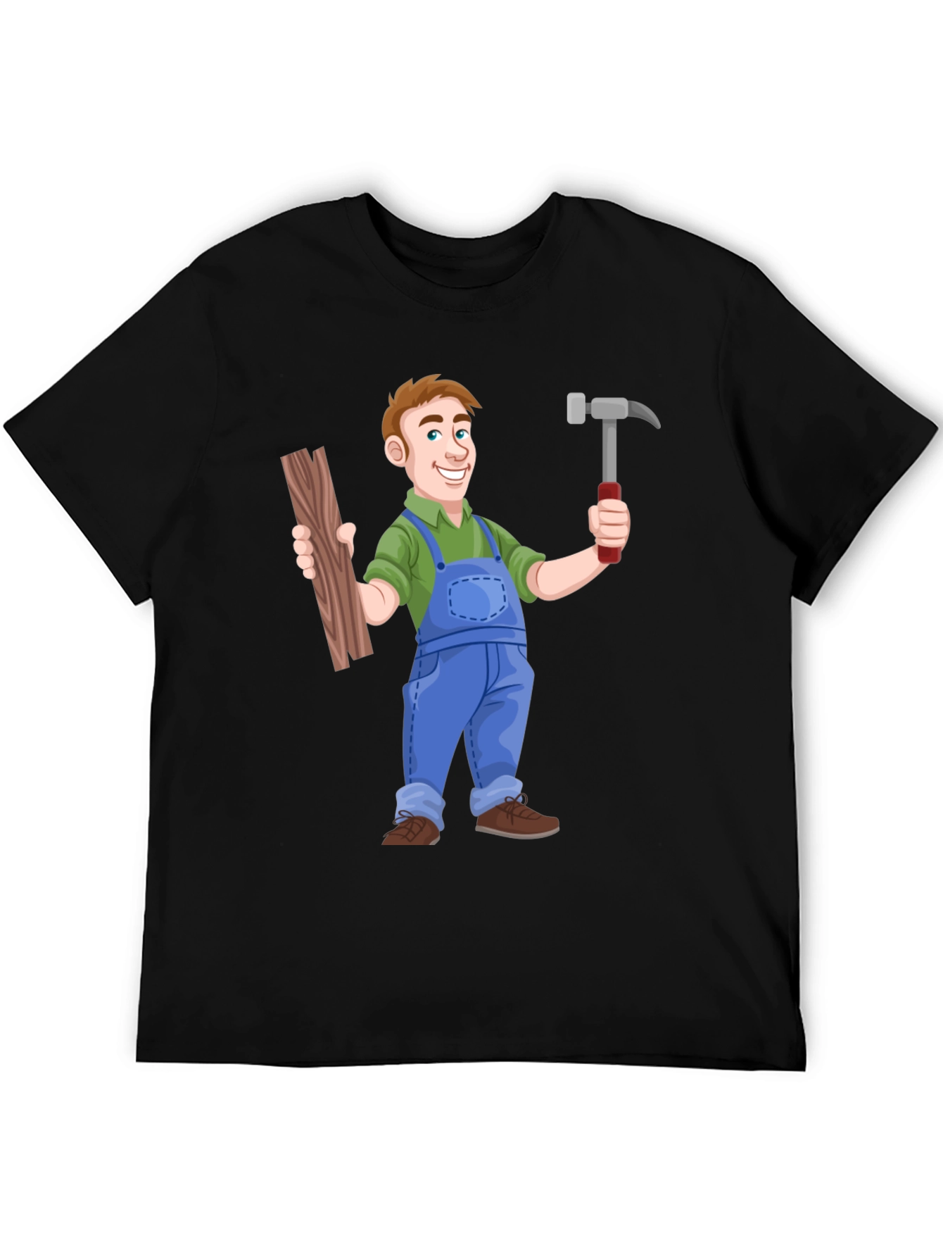 Carpenter Cartoon T-Shirt - Black