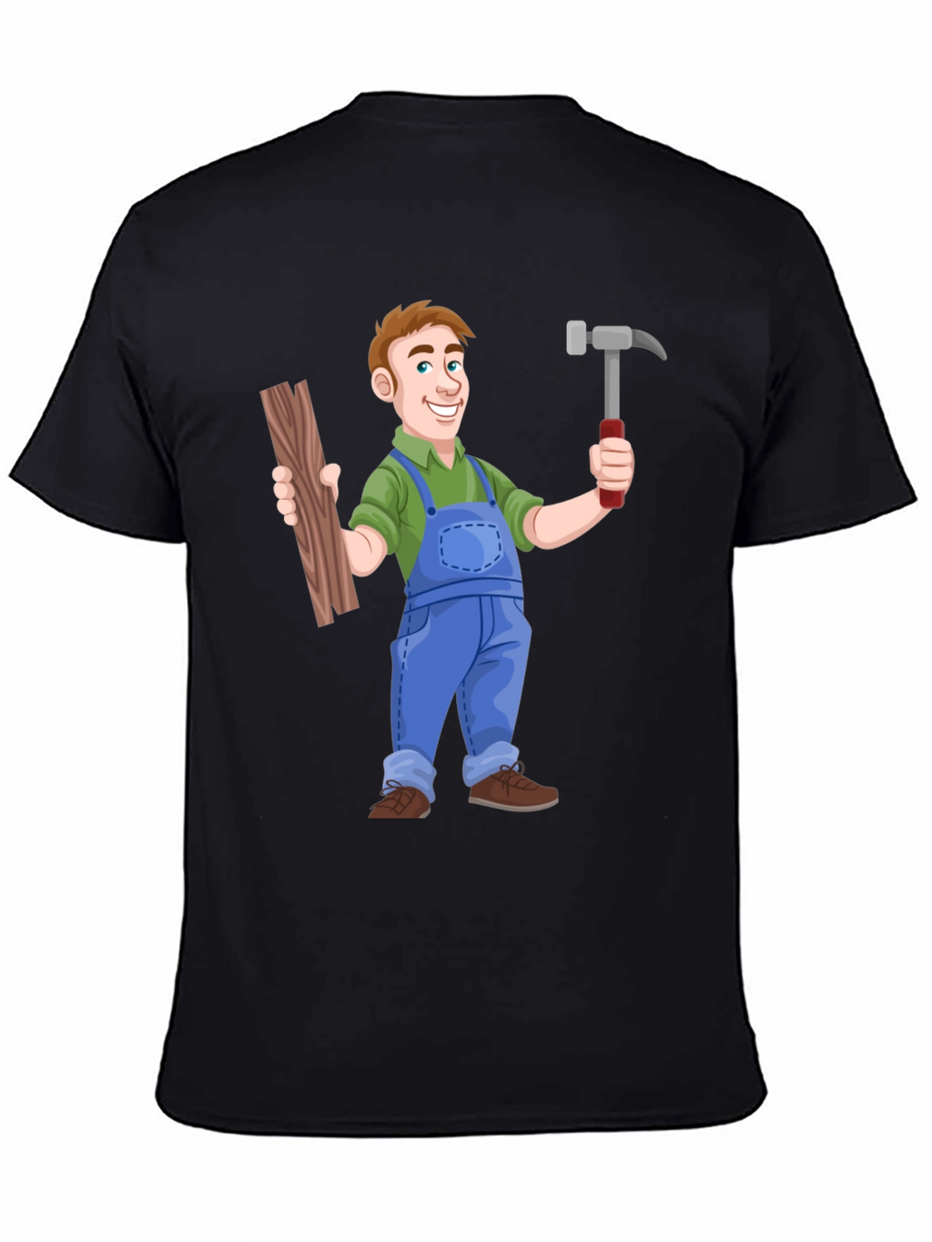 Carpenter Cartoon T-Shirt - Black