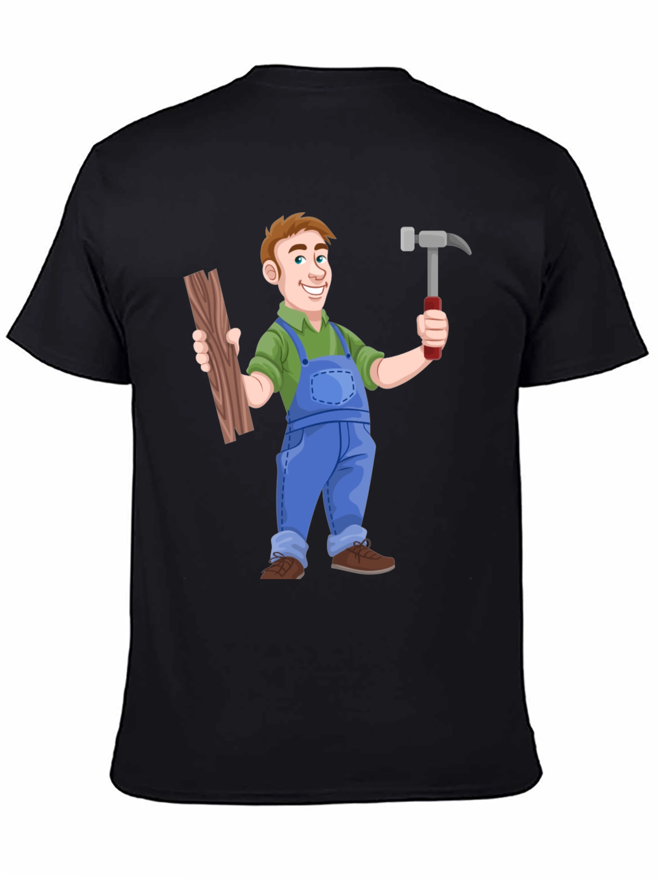 Carpenter Cartoon T-Shirt - Black