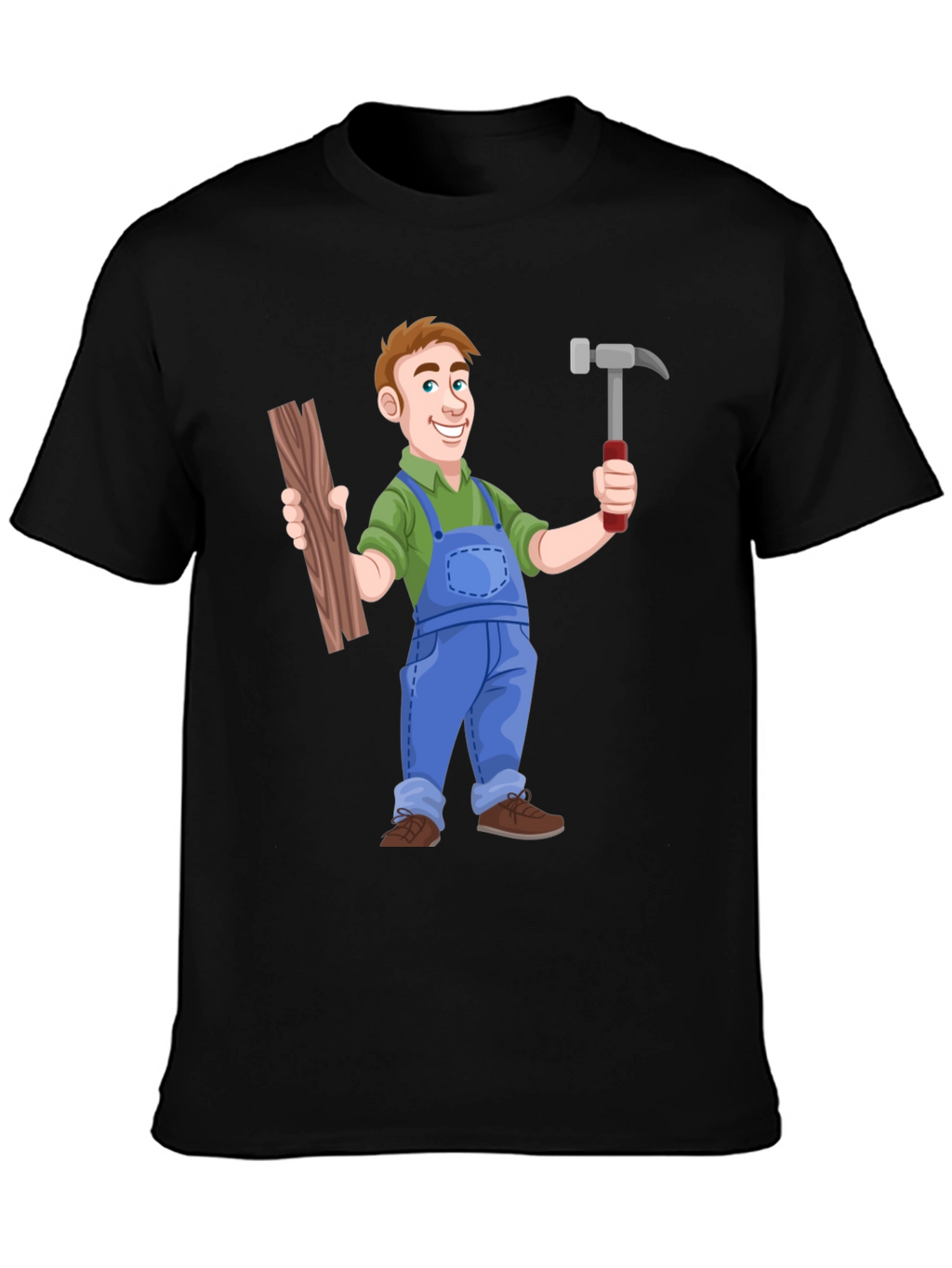 Carpenter Cartoon T-Shirt - Black