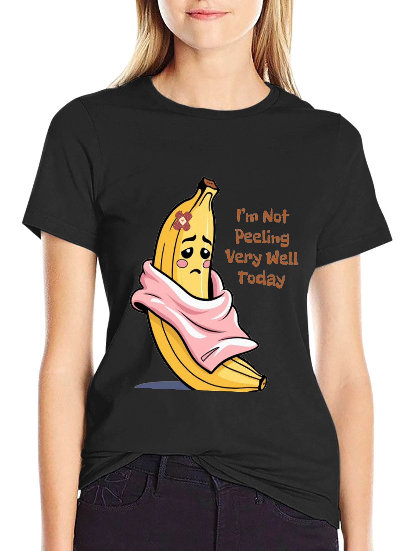 Funny Banana Graphic T-Shirt - Im Not Peeling Well