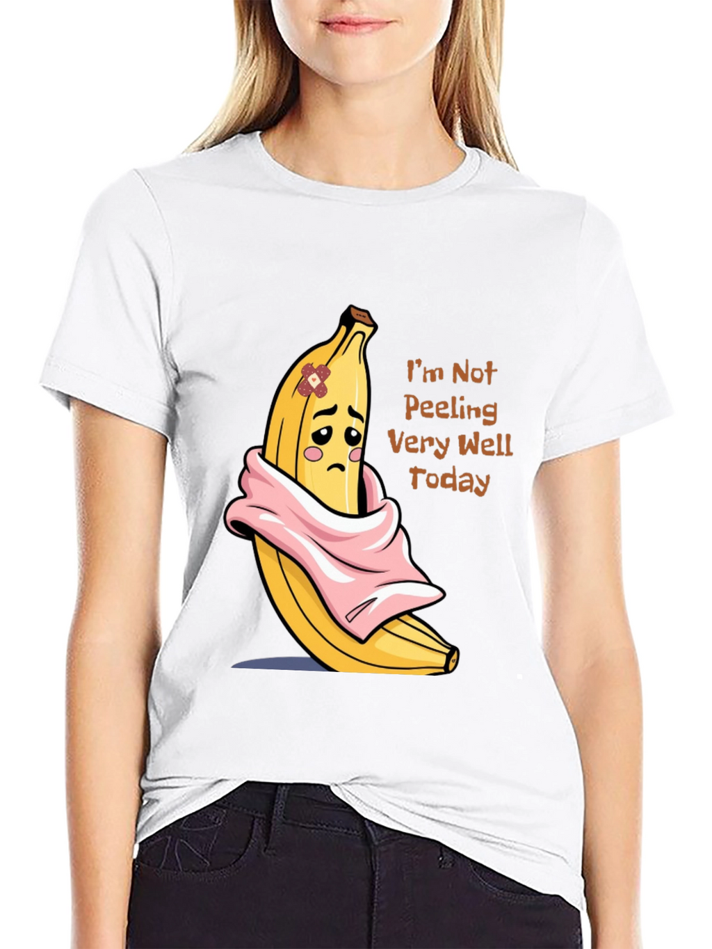 Funny Banana Graphic T-Shirt - Im Not Peeling Well