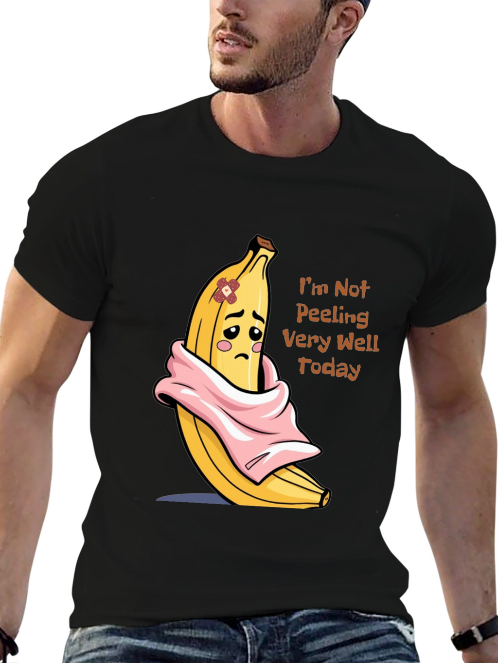 Funny Banana Graphic T-Shirt - Im Not Peeling Well