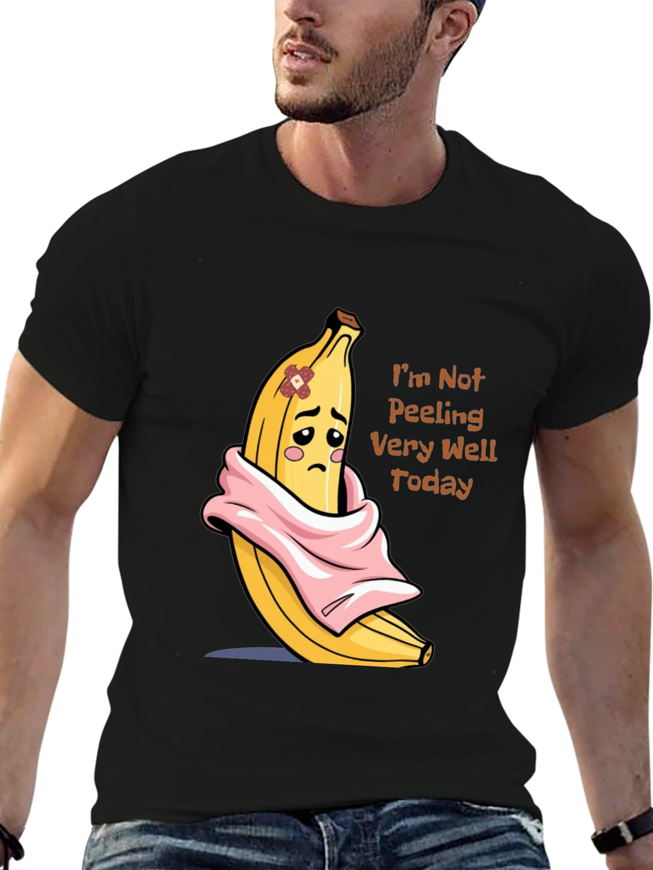 Funny Banana Graphic T-Shirt - Im Not Peeling Well