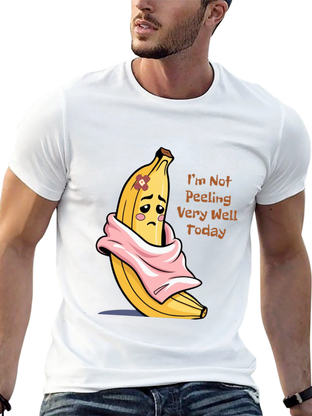 Funny Banana Graphic T-Shirt - Im Not Peeling Well