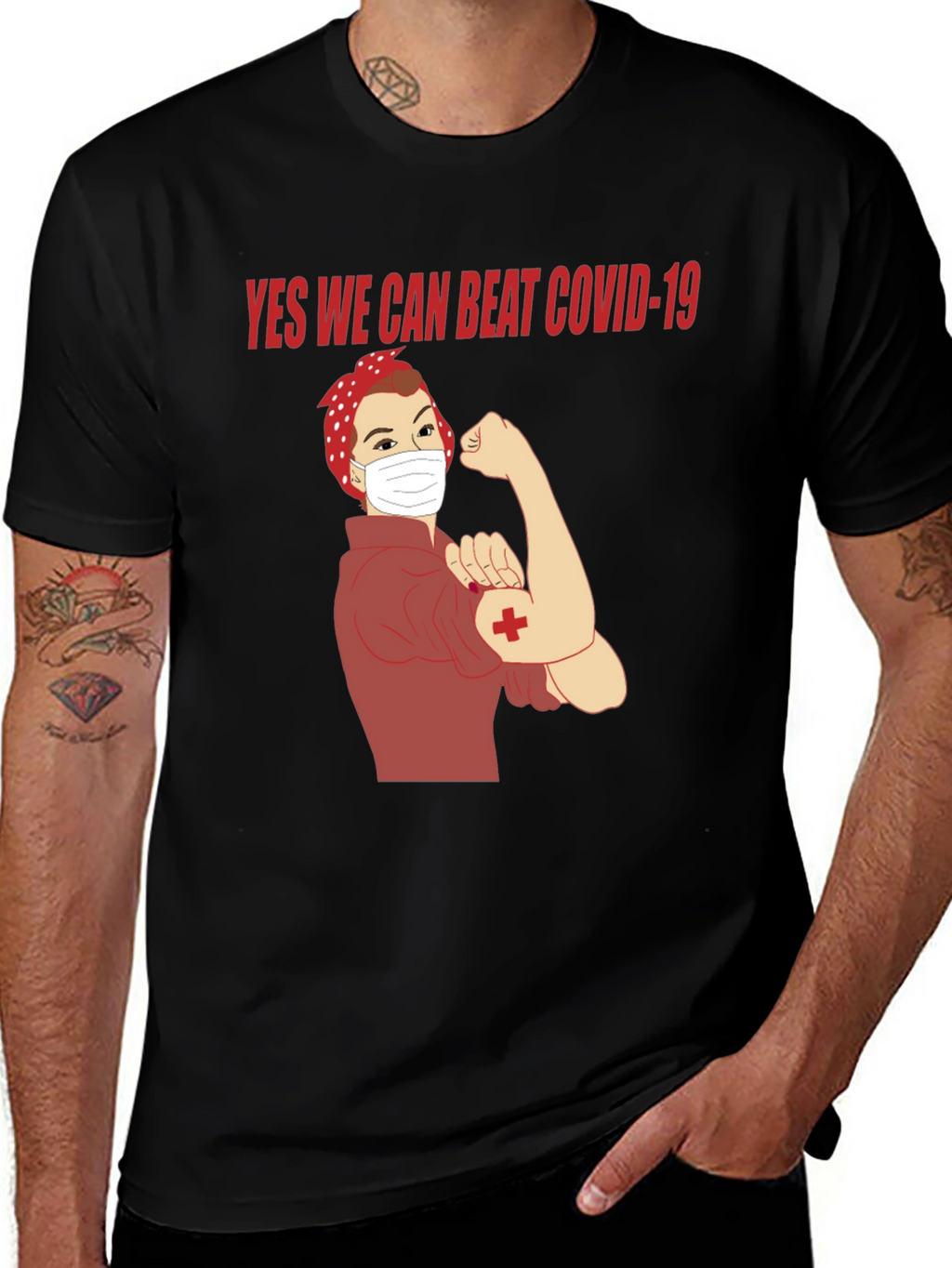 Rosie the Riveter COVID-19 T-Shirt