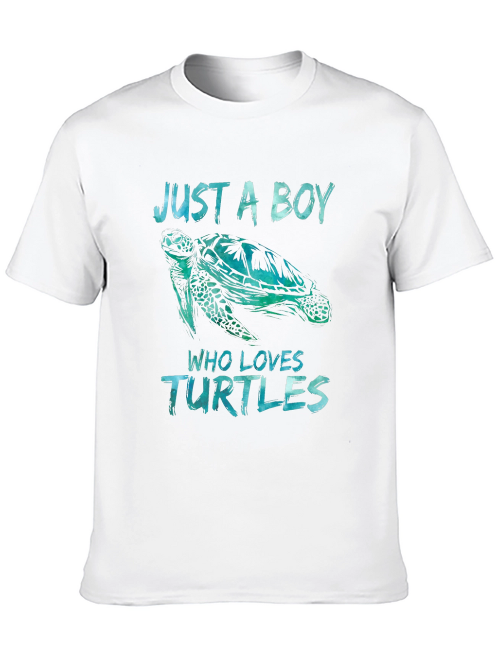 Just A Boy Who Loves Turtles T-Shirt Black